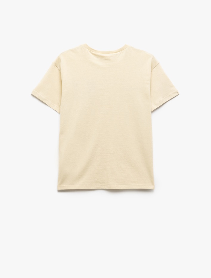 Erkek Çocuk Bisiklet Yaka Baskılı Pamuklu Kısa Kollu Tişört