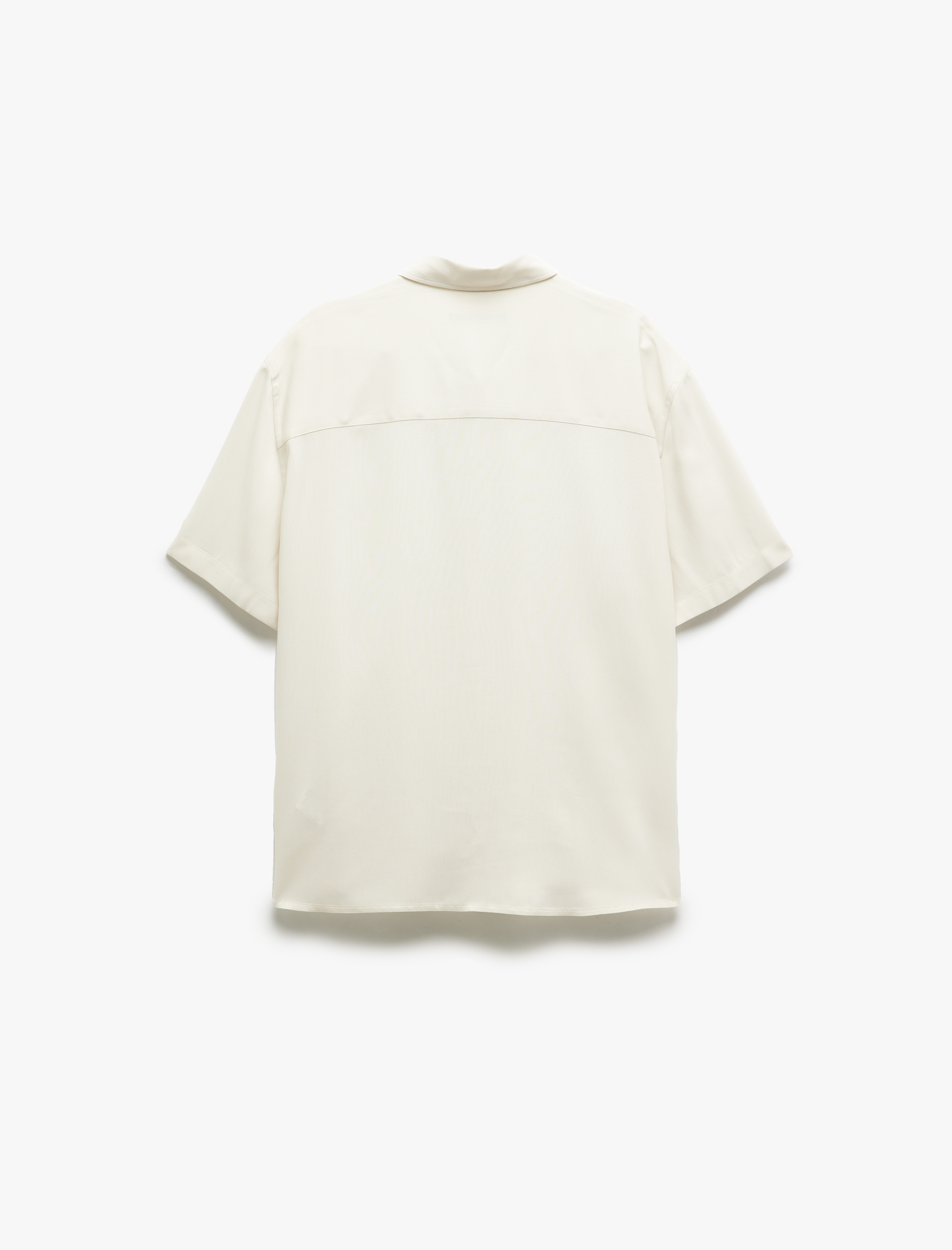   Düğmeli Viskon Regular Fit Klasik Kısa Kollu Gömlek