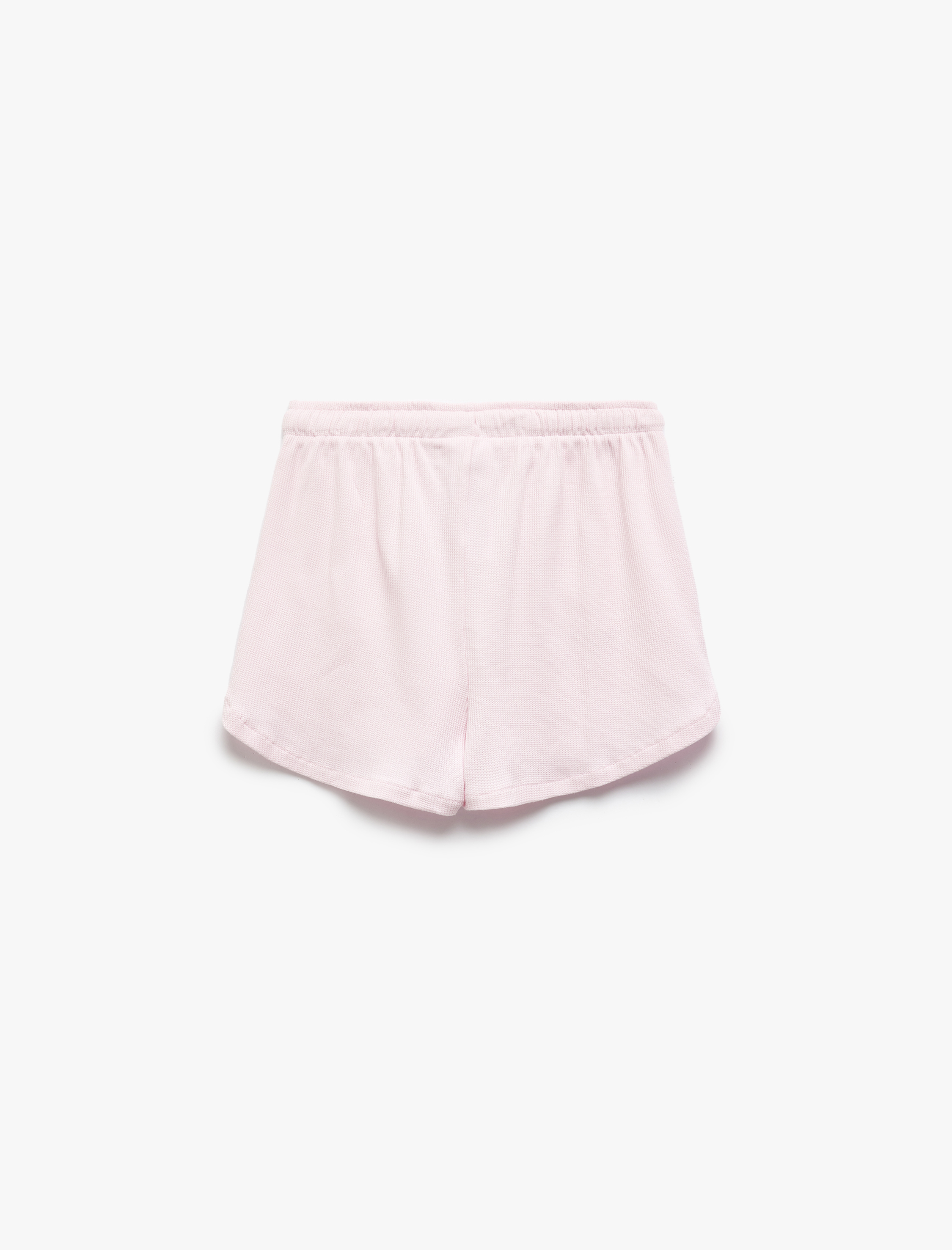 Pamuklu Cep Detaylı Slim Fit Beli Bağcıklı Mini Şort