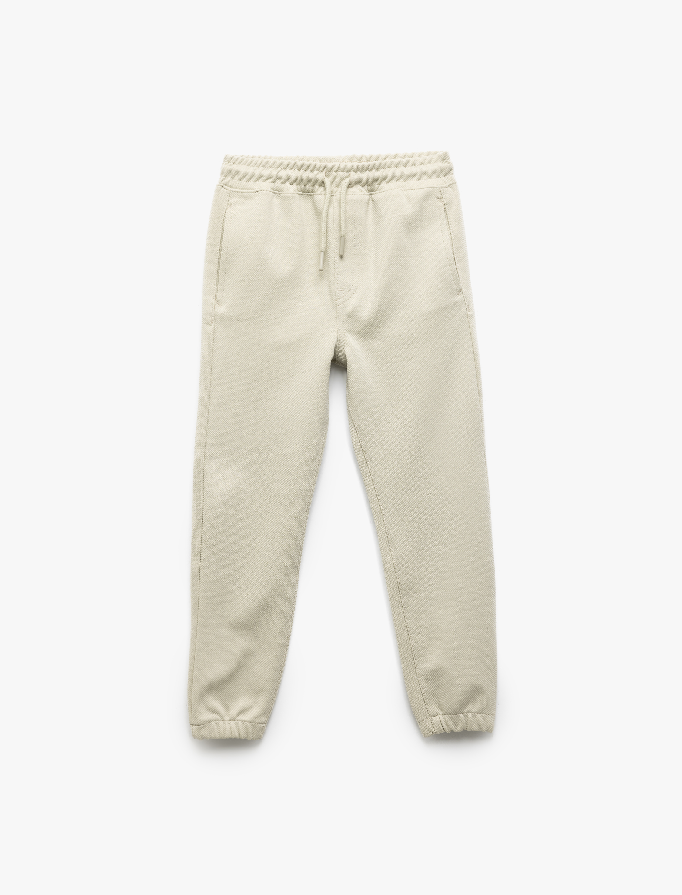 Koton Beli Lastikli Cep Detaylı Basic Pantolon Görünümlü Jogger Eşofman Altı -1