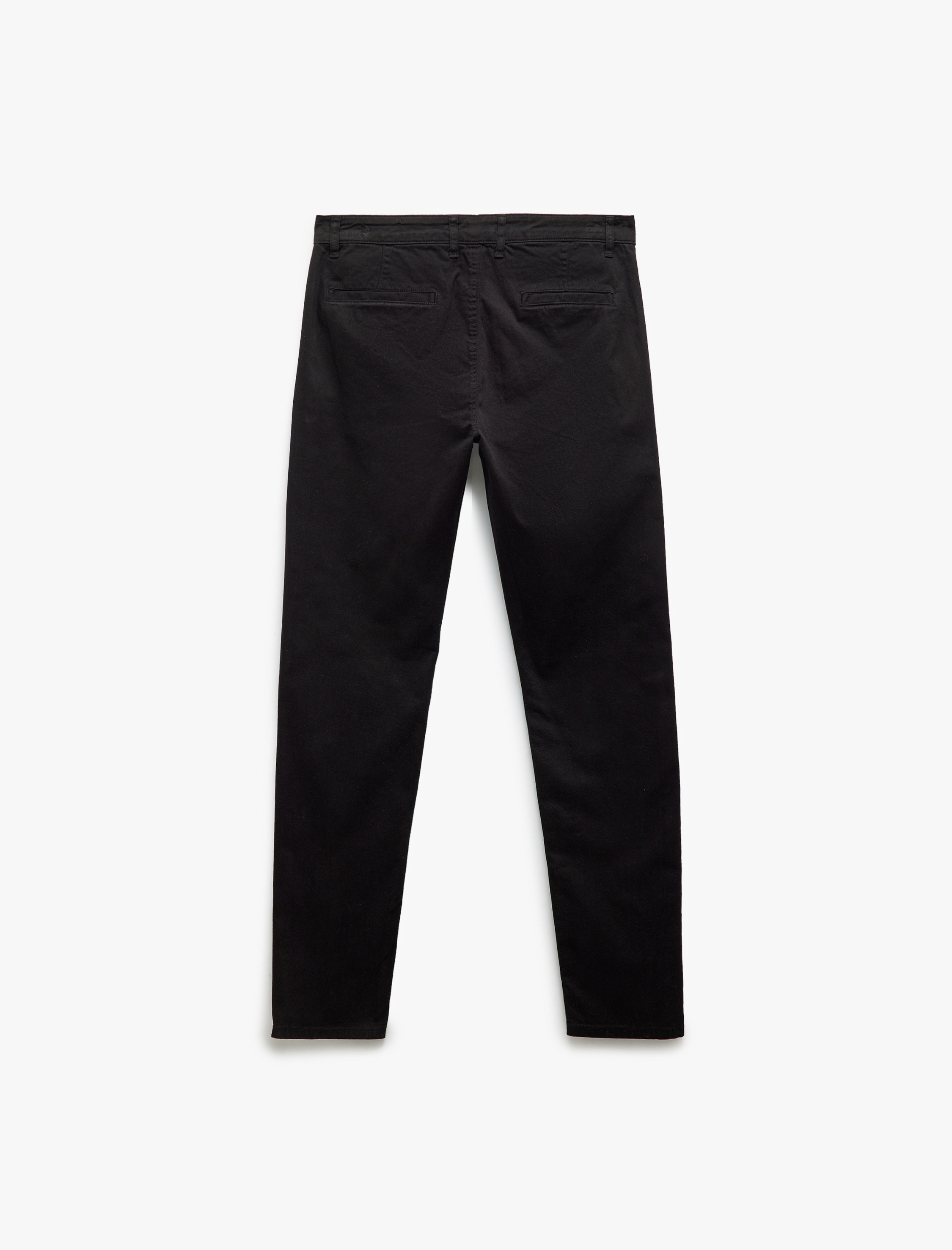   Pamuklu Düğmeli Chino Cep Detaylı Slim Fit Pantolon