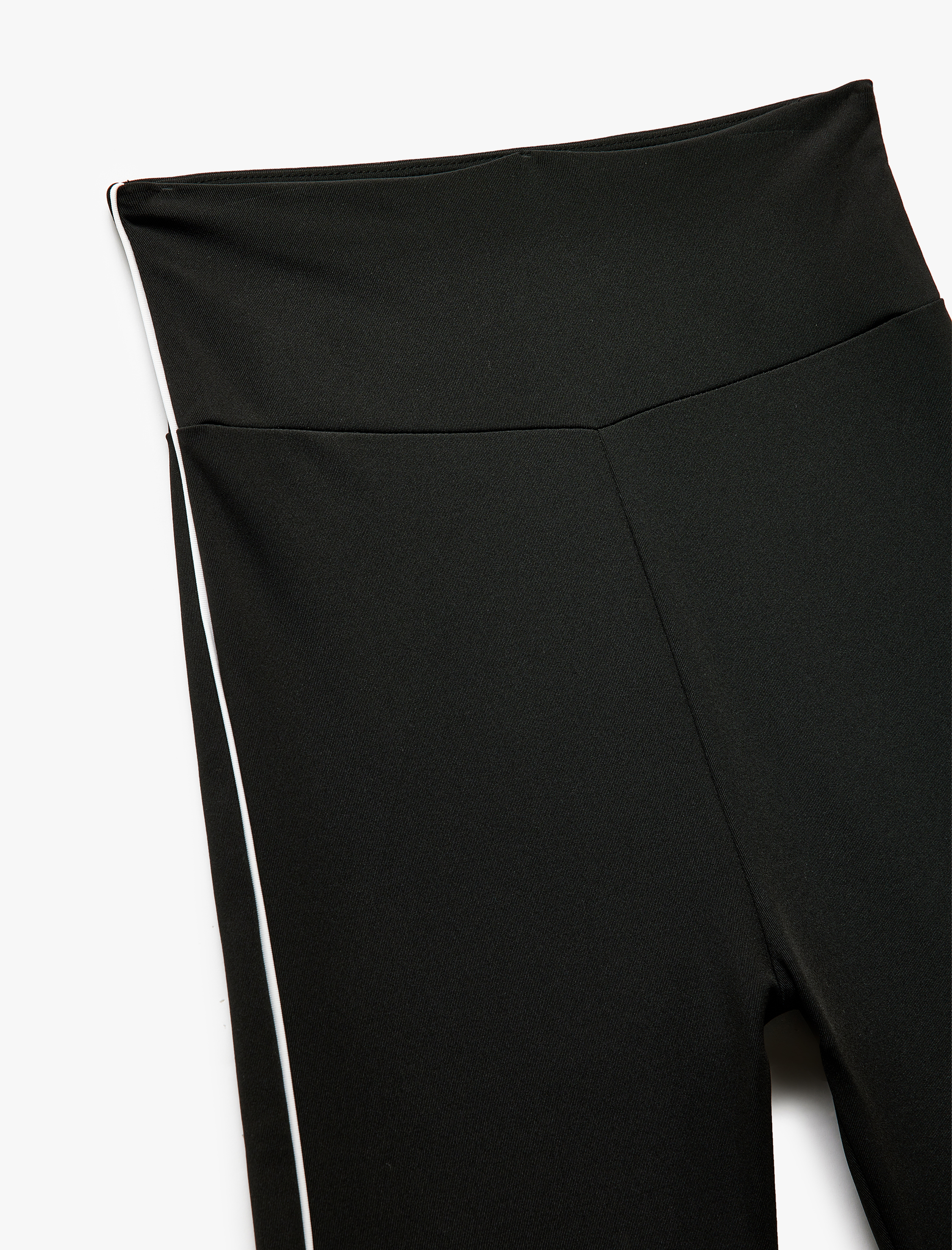   Yüksek Bel Slim Fit Biyeli Biker Spor Tayt