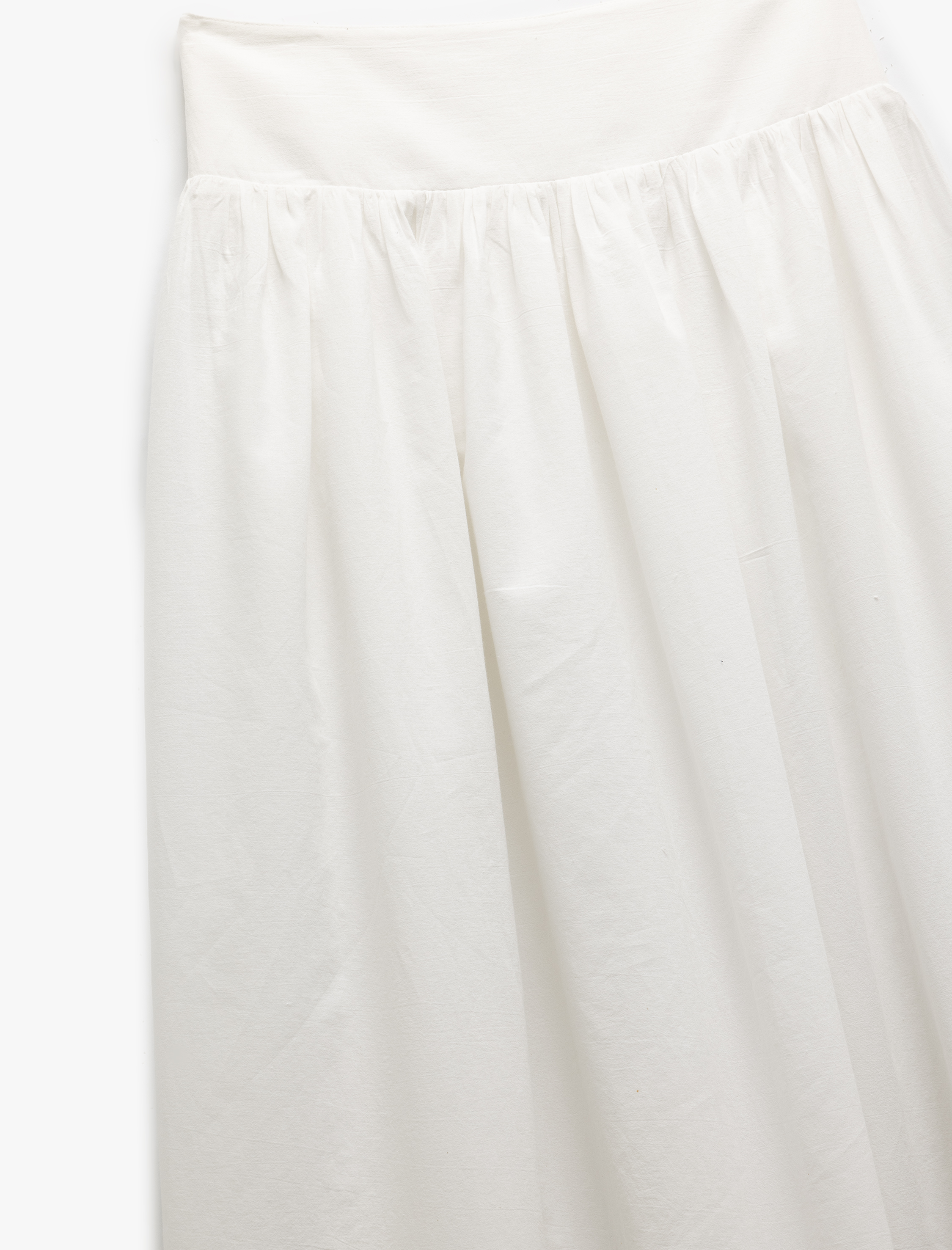   Pamuklu A Kesim Dantel Detaylı Midi Etek