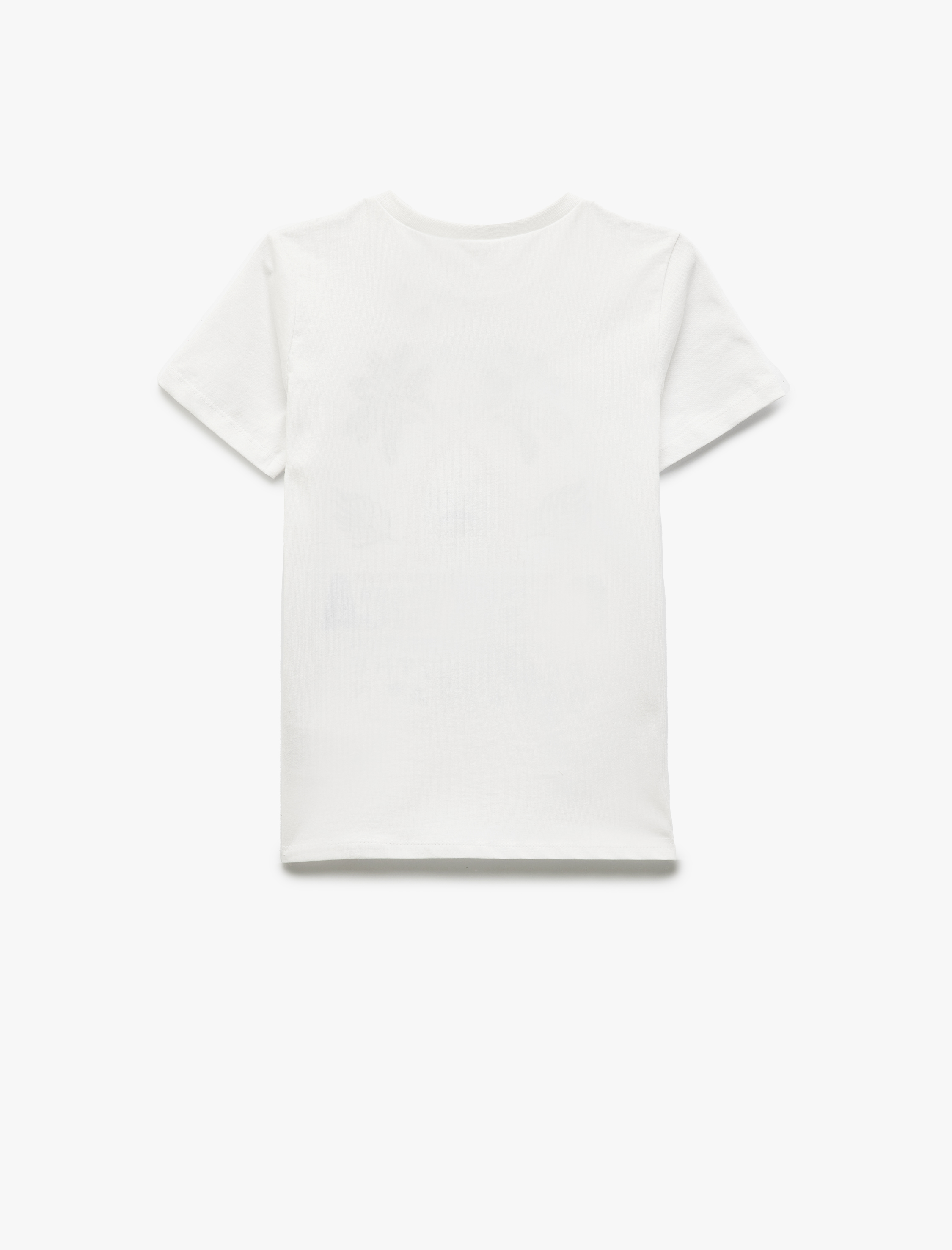  Erkek Çocuk Nakış Detaylı Bisiklet Yaka Kısa Kollu Pamuklu Basic Tişört