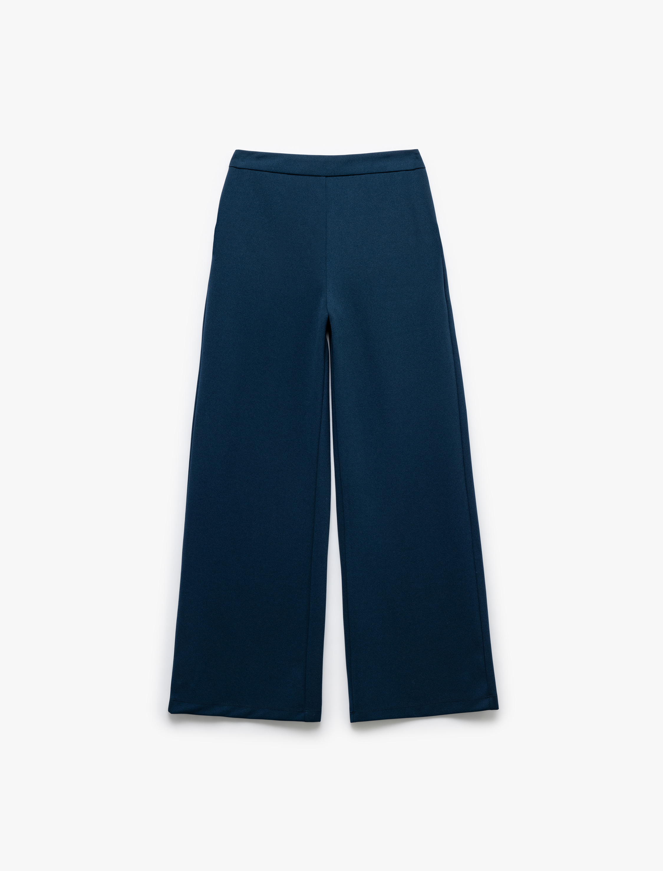  Kız Çocuk Beli Lastikli Cepli Basic İspanyol Paça Pantolon