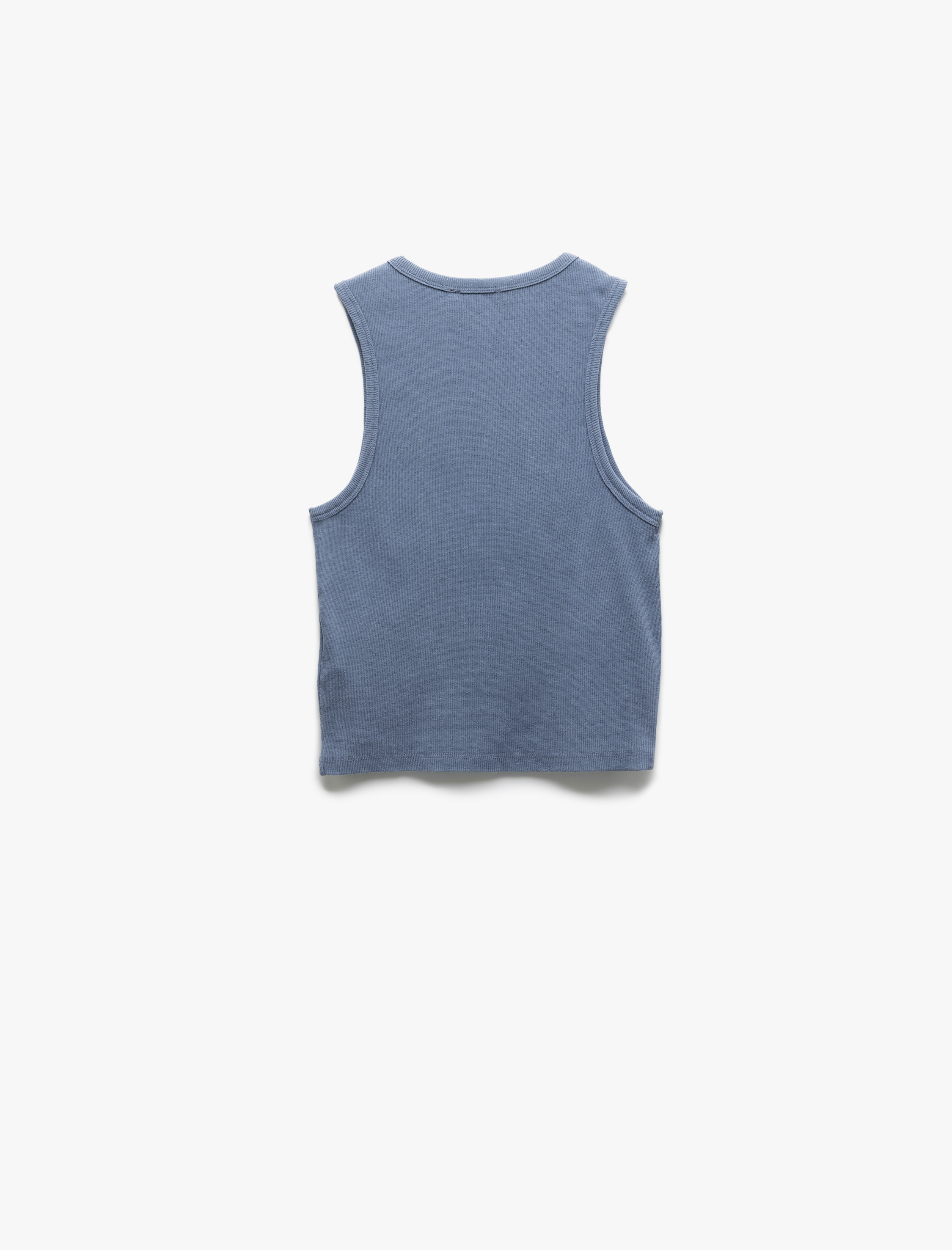   Baskılı Kolsuz Fitilli Halter Yaka Atlet