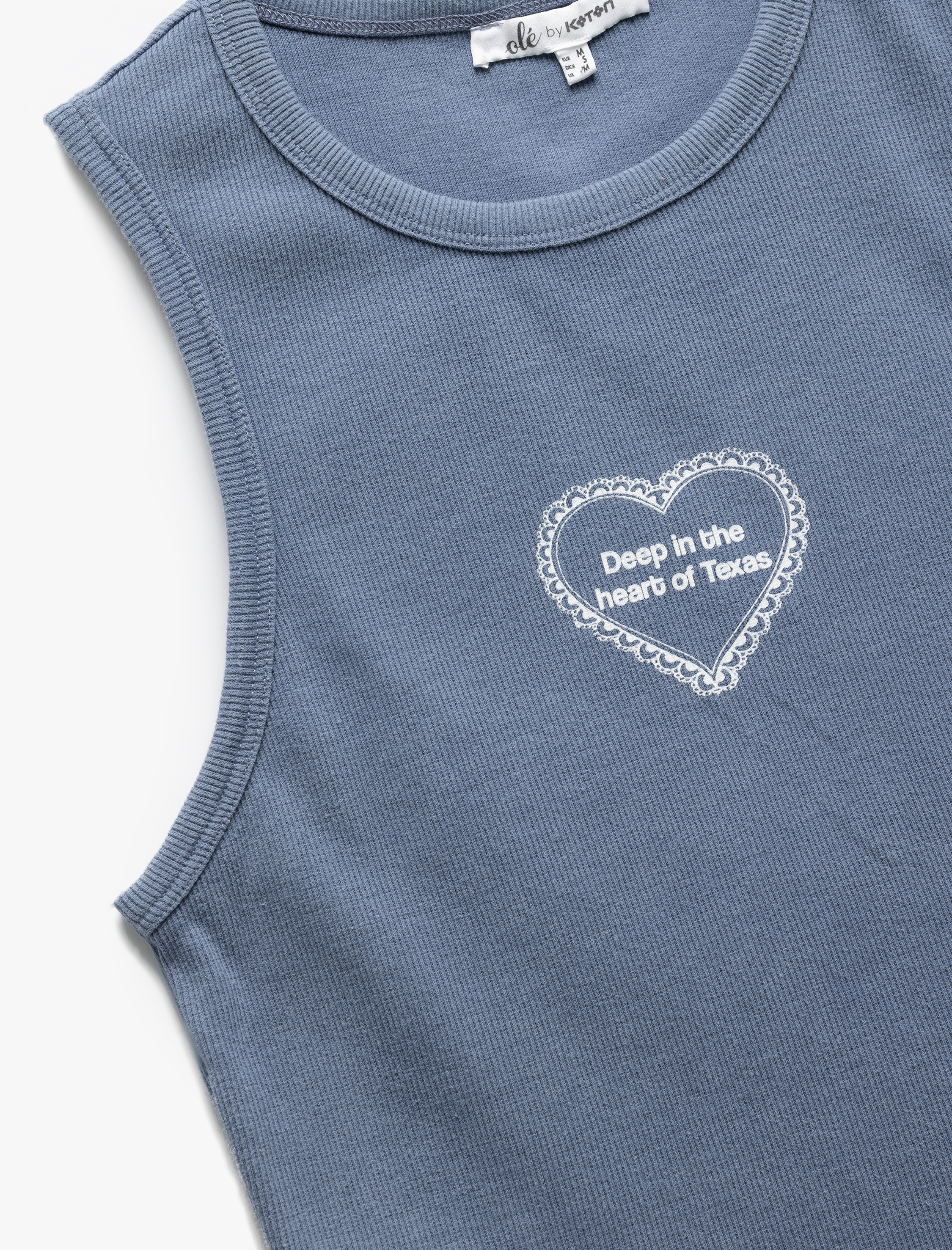   Baskılı Kolsuz Fitilli Halter Yaka Atlet