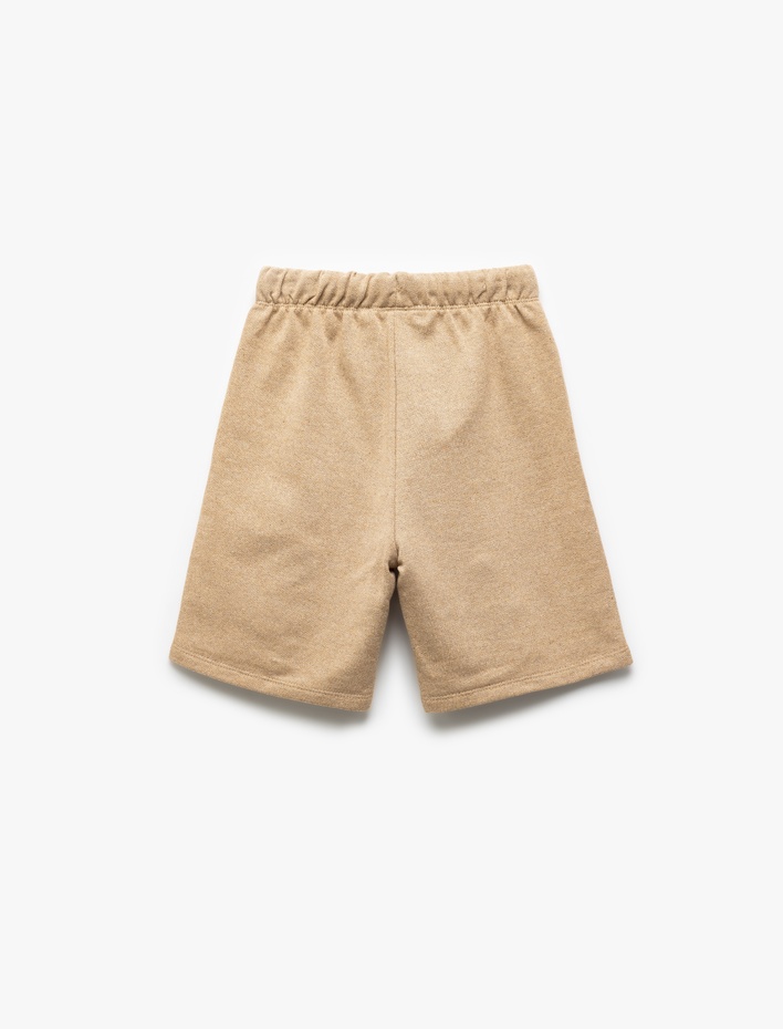 Erkek Çocuk Dinozor Baskılı Beli Lastikli Bermuda Şort