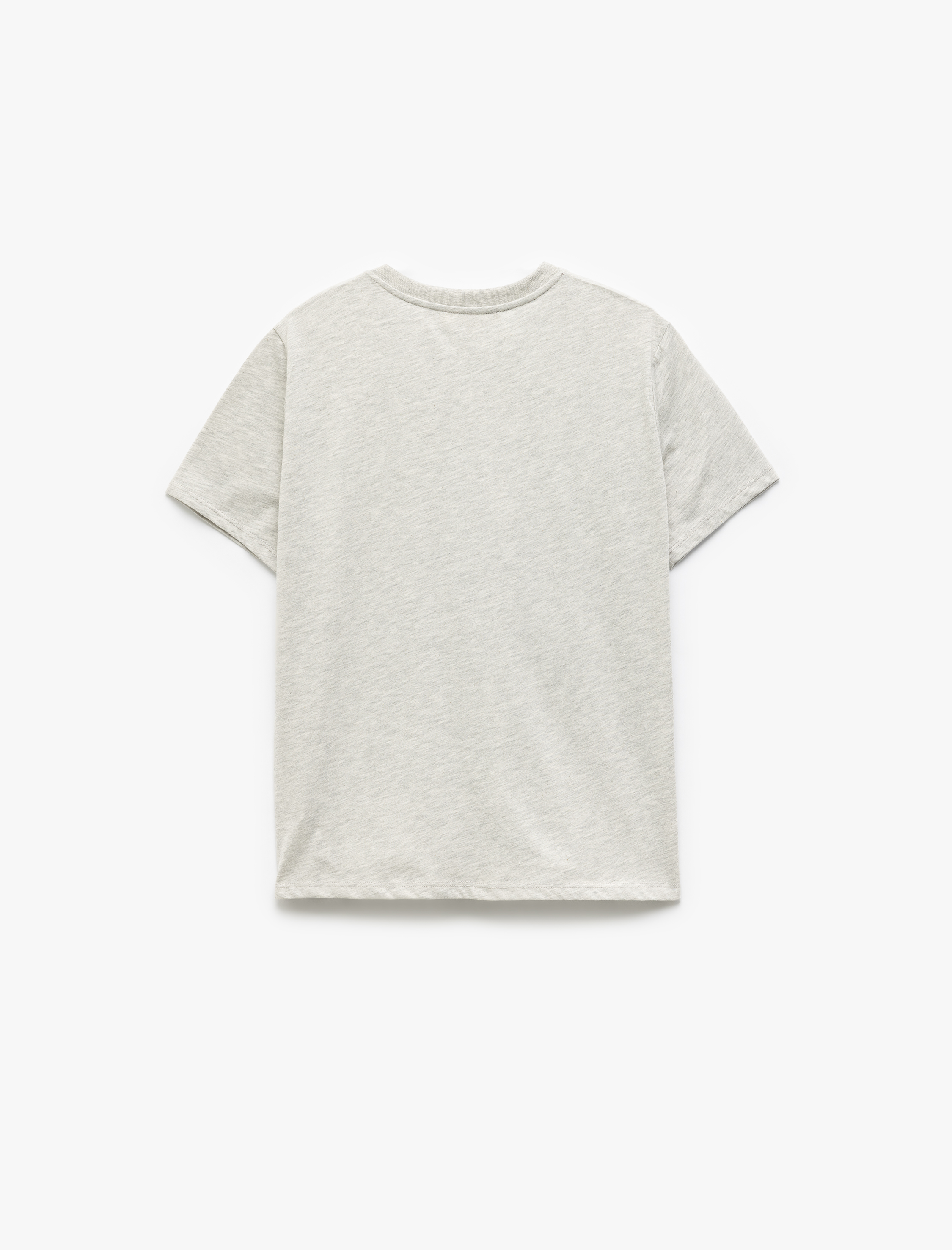   Bisiklet Yaka Kısa Kollu Baskılı Tişört