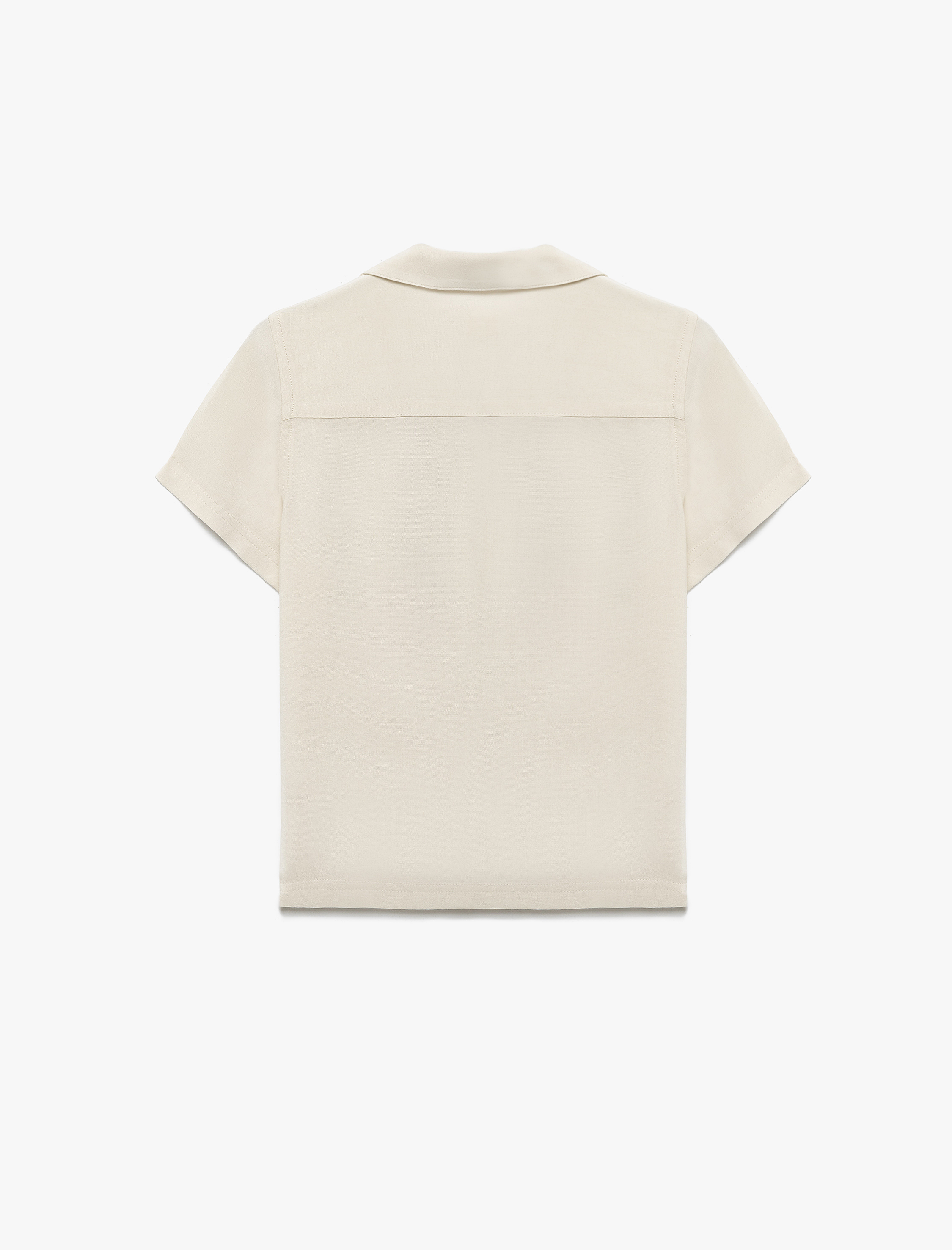  Erkek Çocuk Kısa Kollu Düğmeli Çiçek Desenli Viskon Gömlek