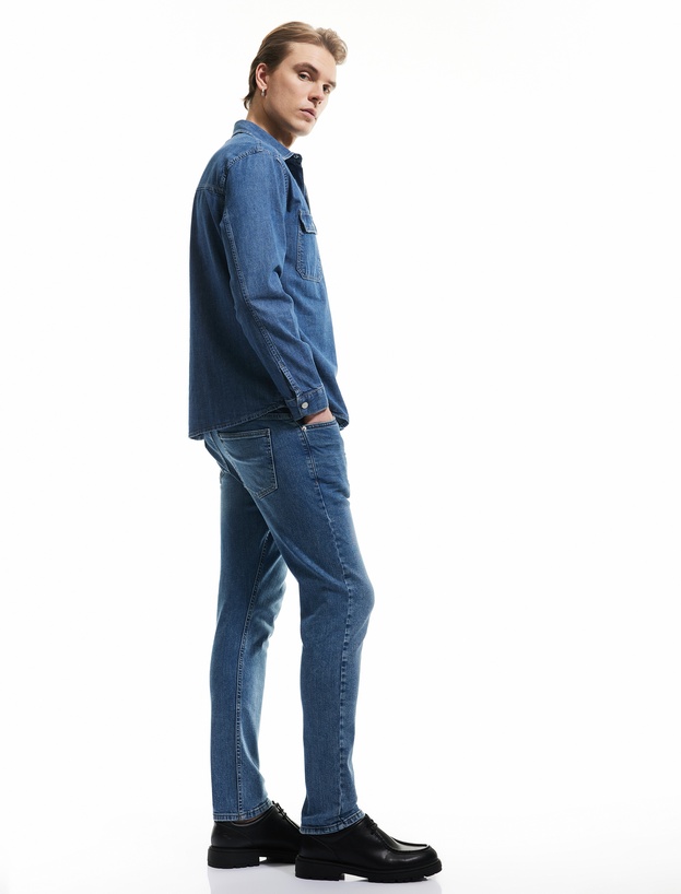 Pamuklu Normal Bel Slim Fit Jean Pantolon - Brad Jeans_0