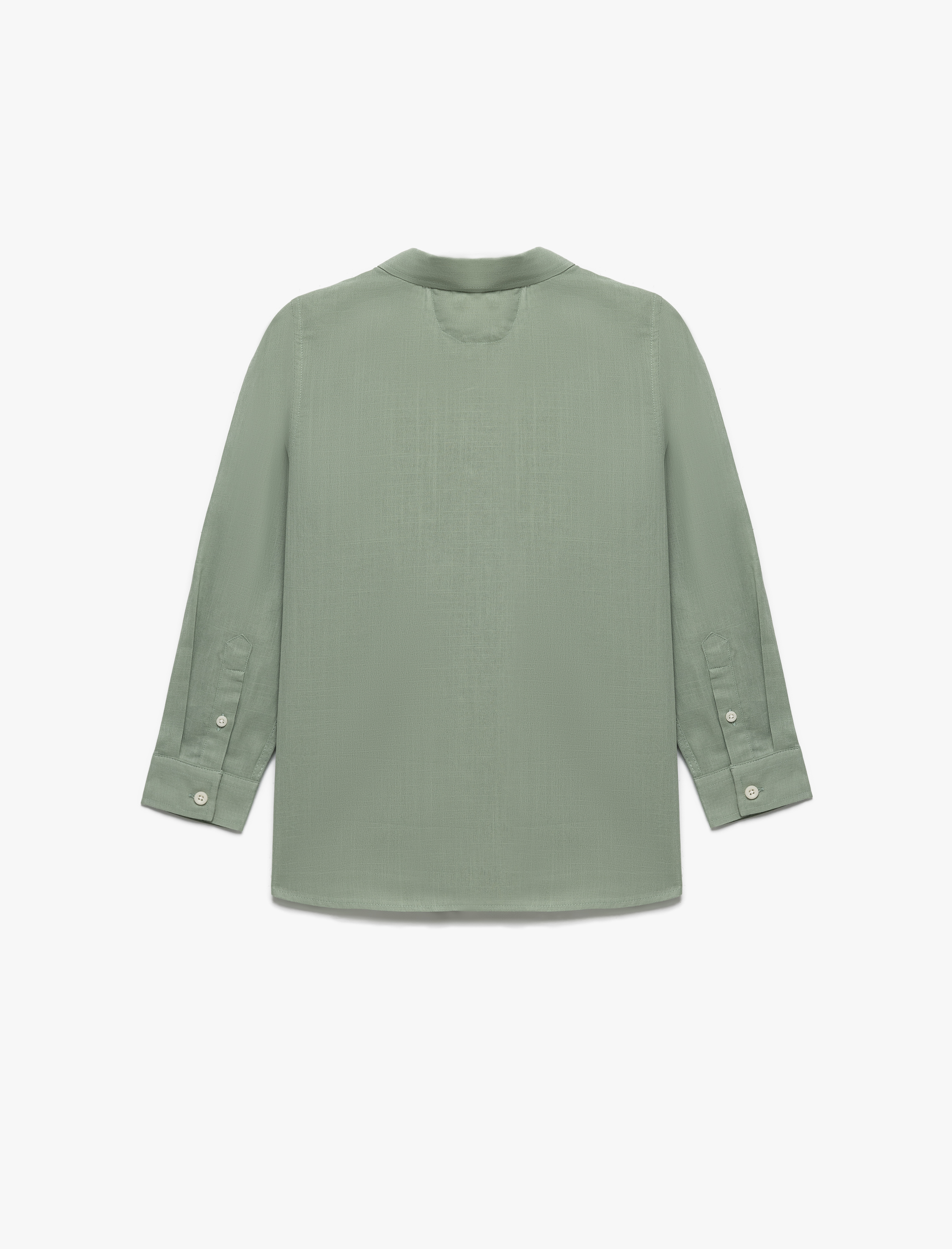  Erkek Çocuk Pamuklu Uzun Kollu Düğmeli Basic Gömlek