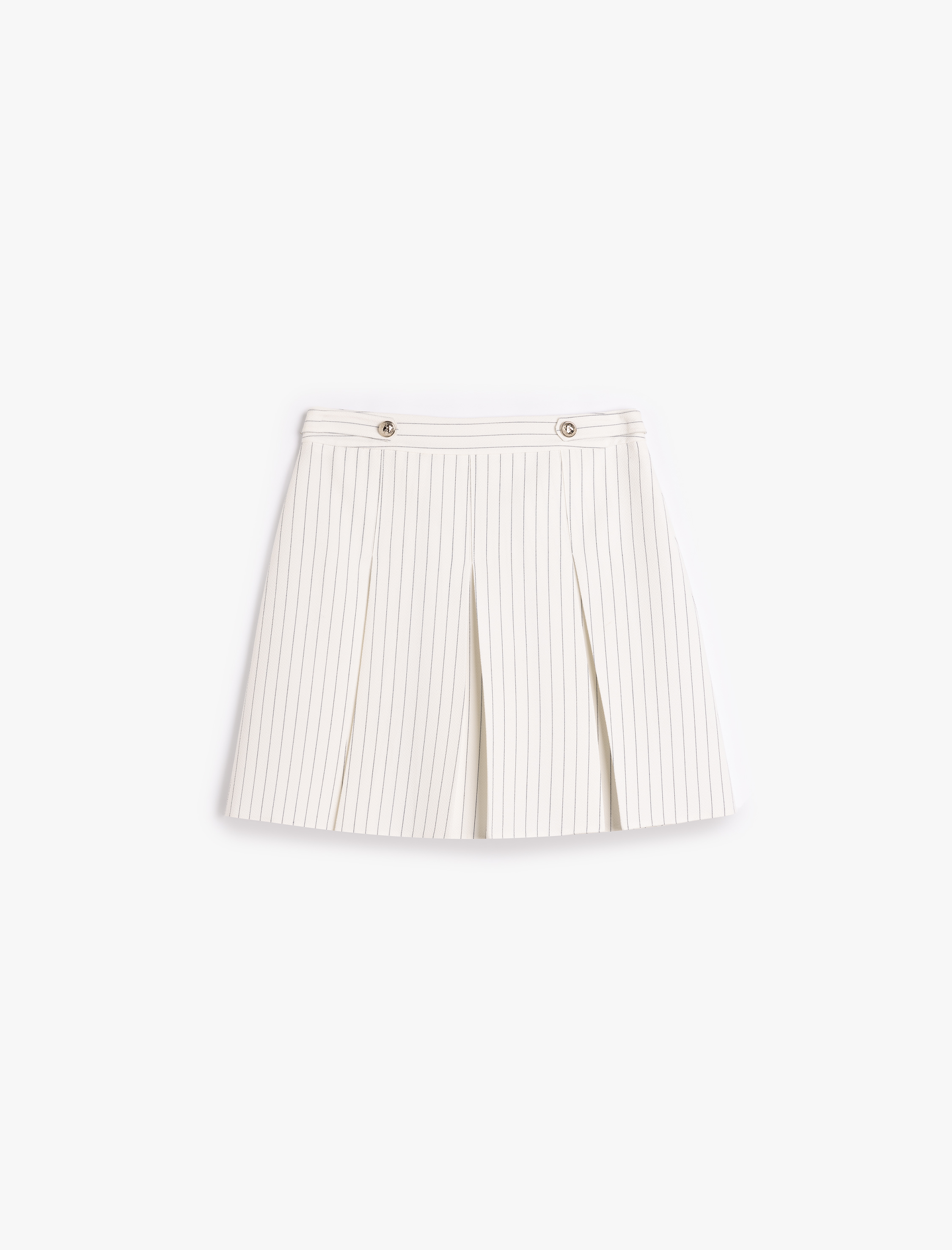 Yüksek Bel A Kesim Mini Pileli Etek