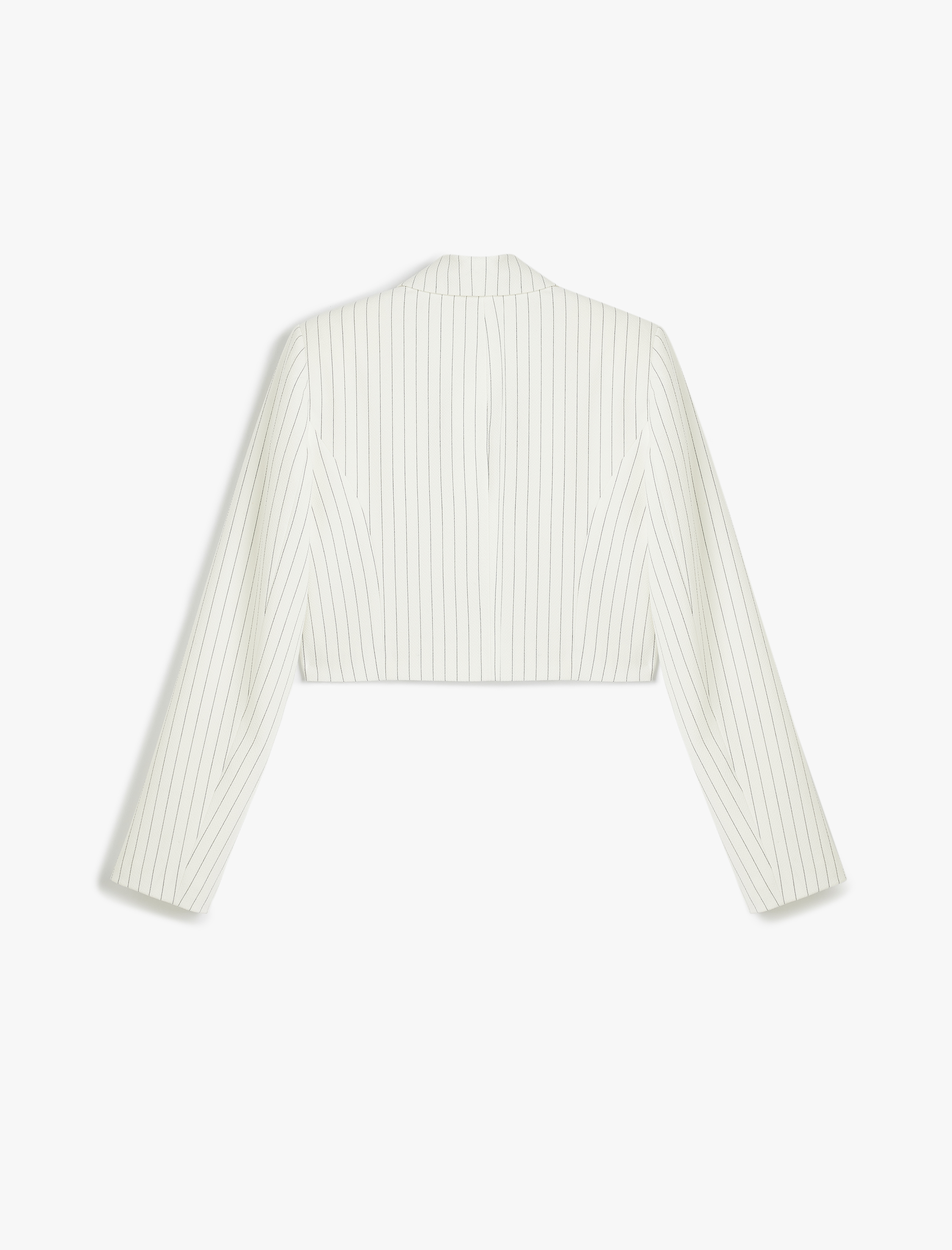   Kapaklı Cep Detaylı Düğmeli Uzun Kollu Kruvaze Crop Blazer Ceket