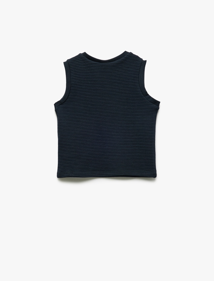 Erkek Bebek Pamuklu Bisiklet Yaka Basic Atlet