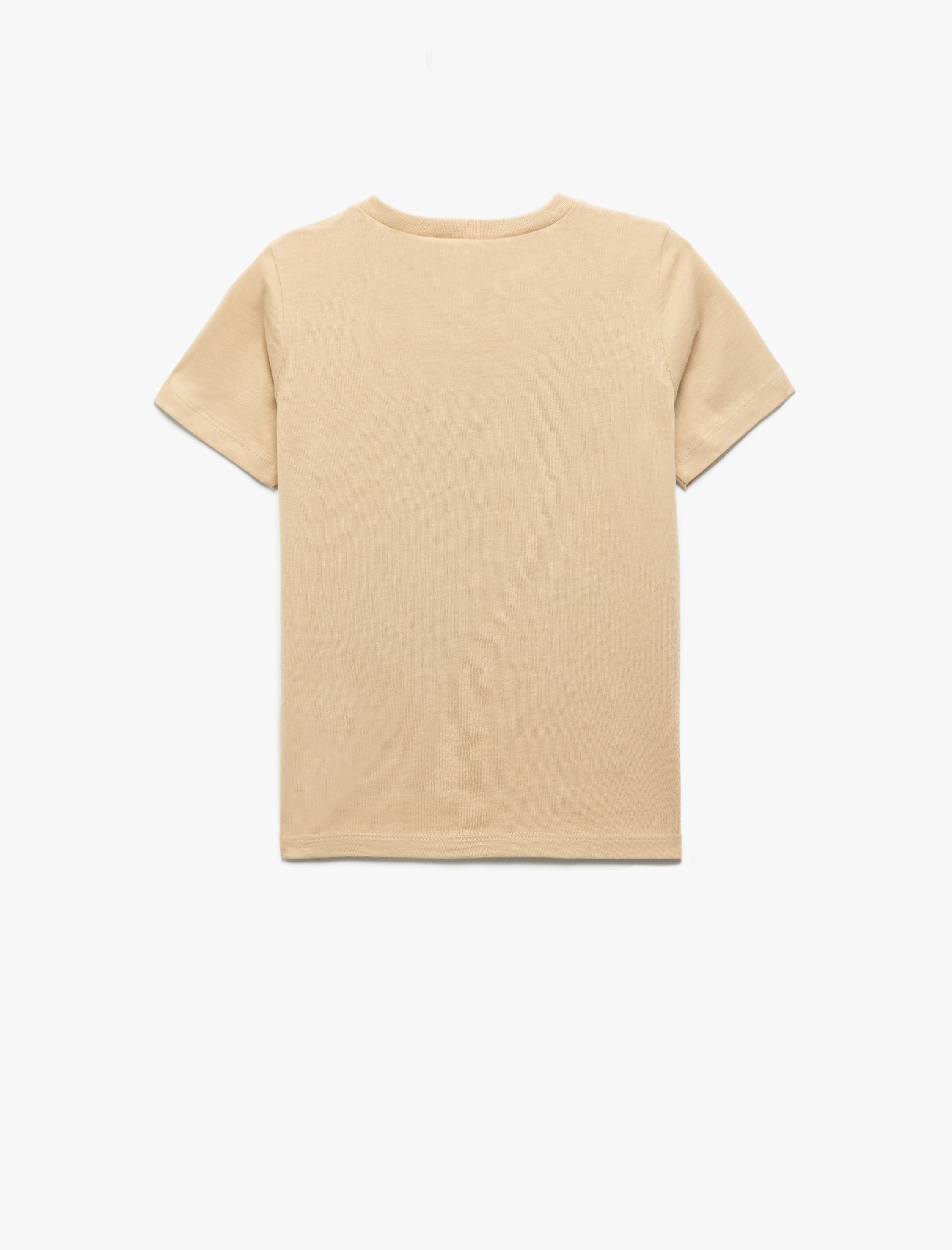  Erkek Çocuk Dinozor Baskılı Bisiklet Yaka Kısa Kollu Pamuklu Tişört