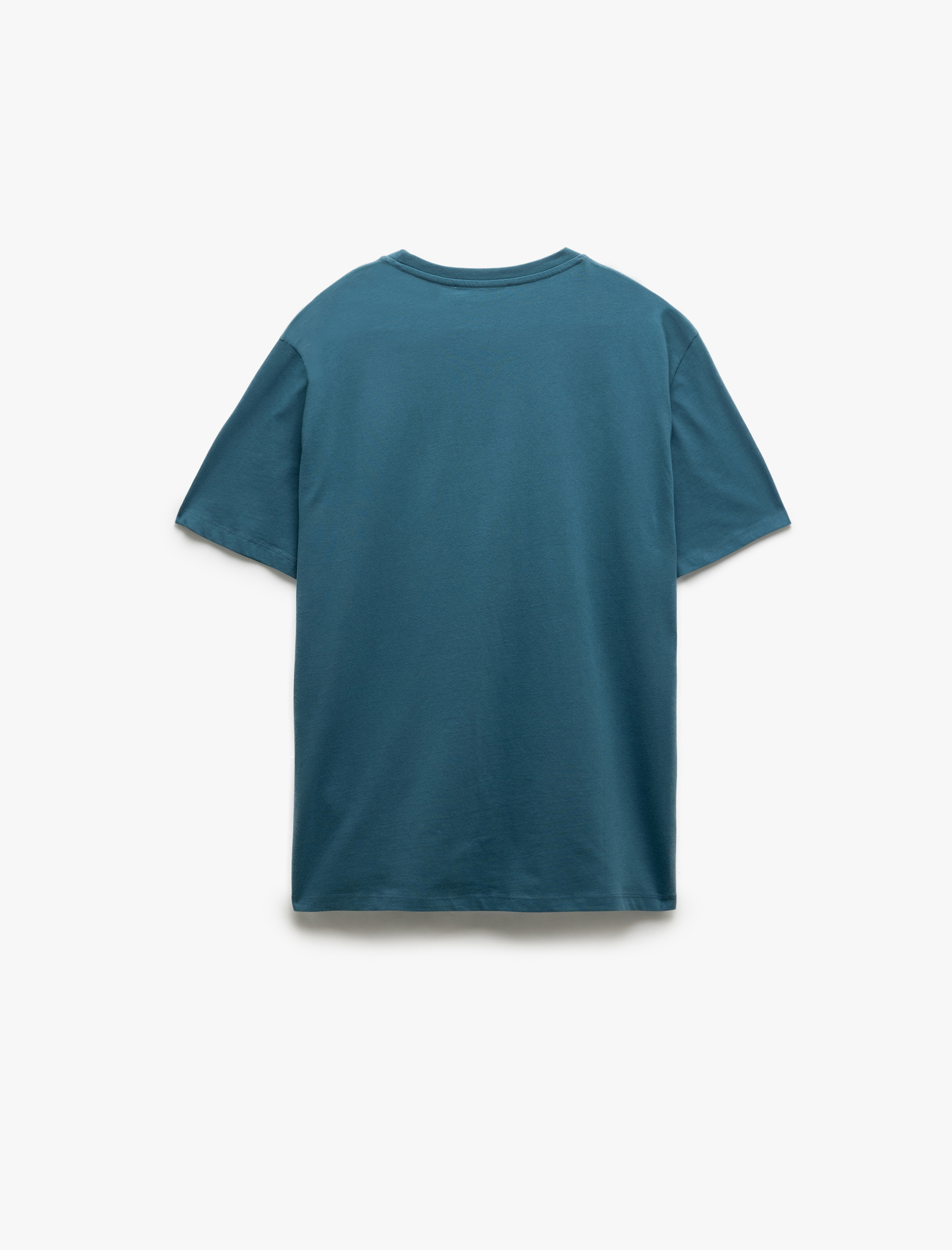   Kısa Kollu Regular Fit Bisiklet Yaka Pamuklu Baskılı Tişört