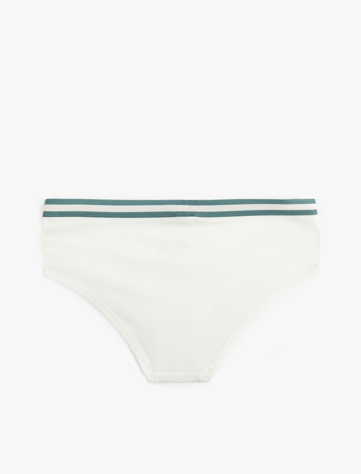  Pamuklu Yüksek Bel Baskılı Hipster Kadın Külot