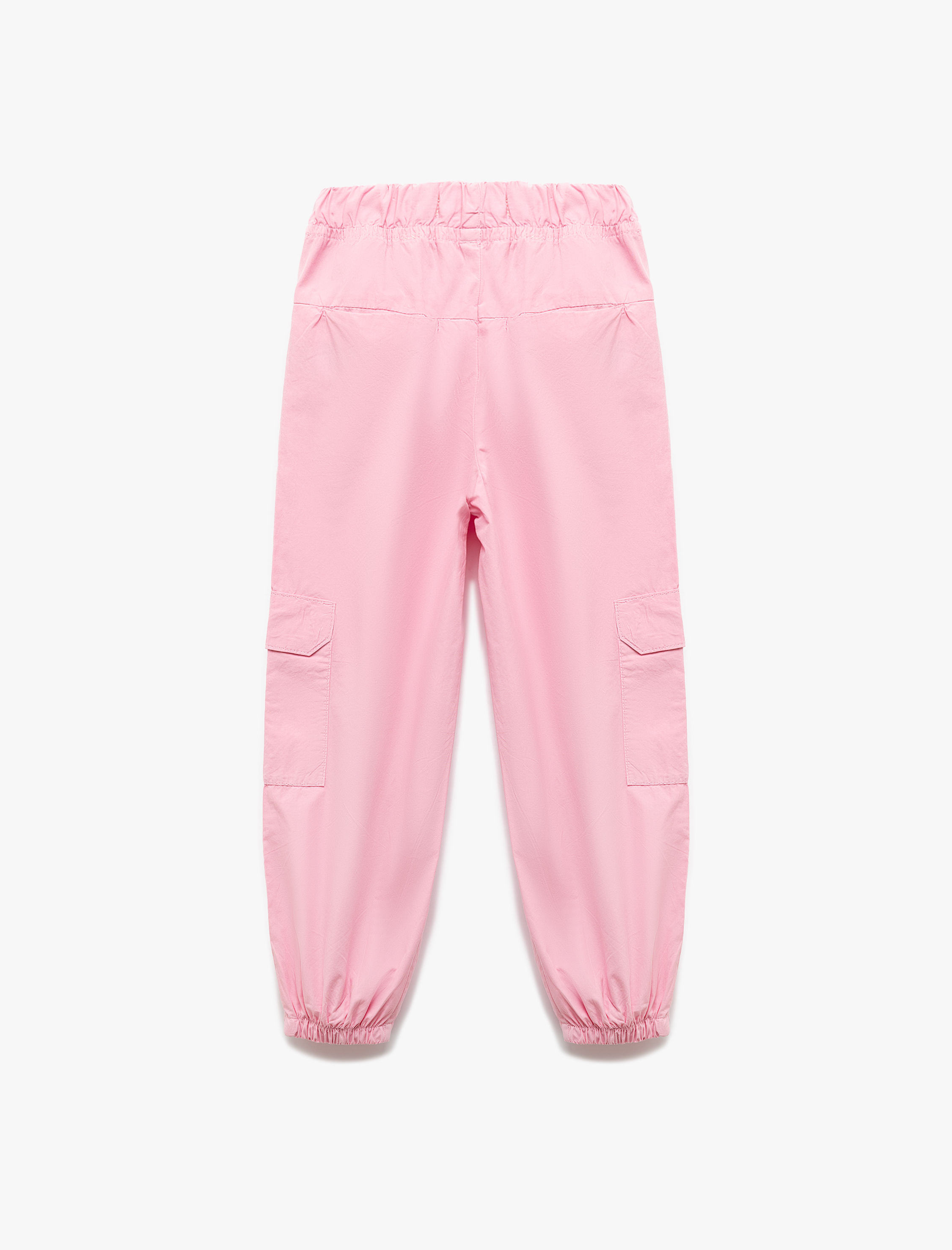  Kız Çocuk Cep Detaylı Pamuklu Basic Jogger Pantolon
