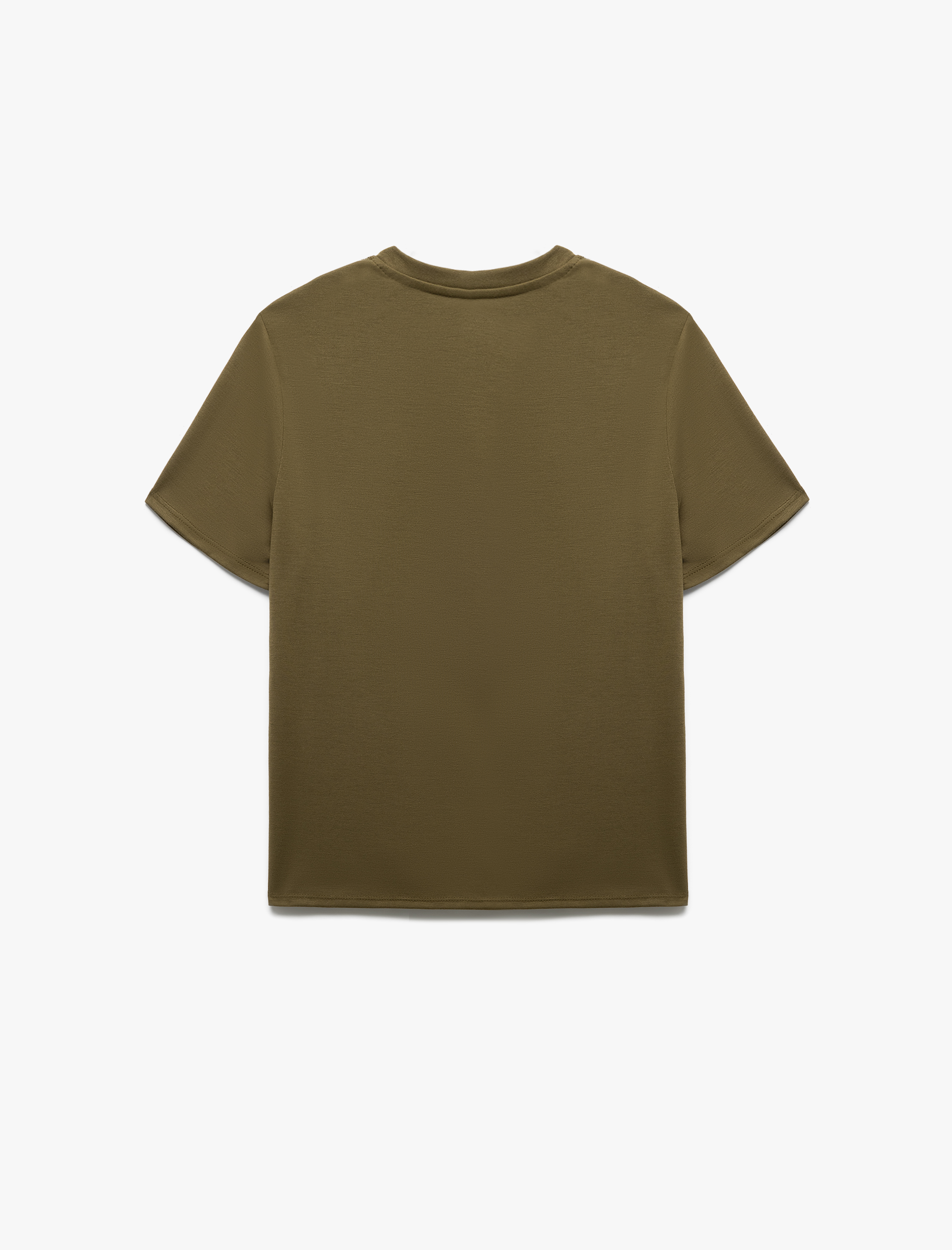   Baskılı Bisiklet Yaka Kısa Kollu Kadın Tişört