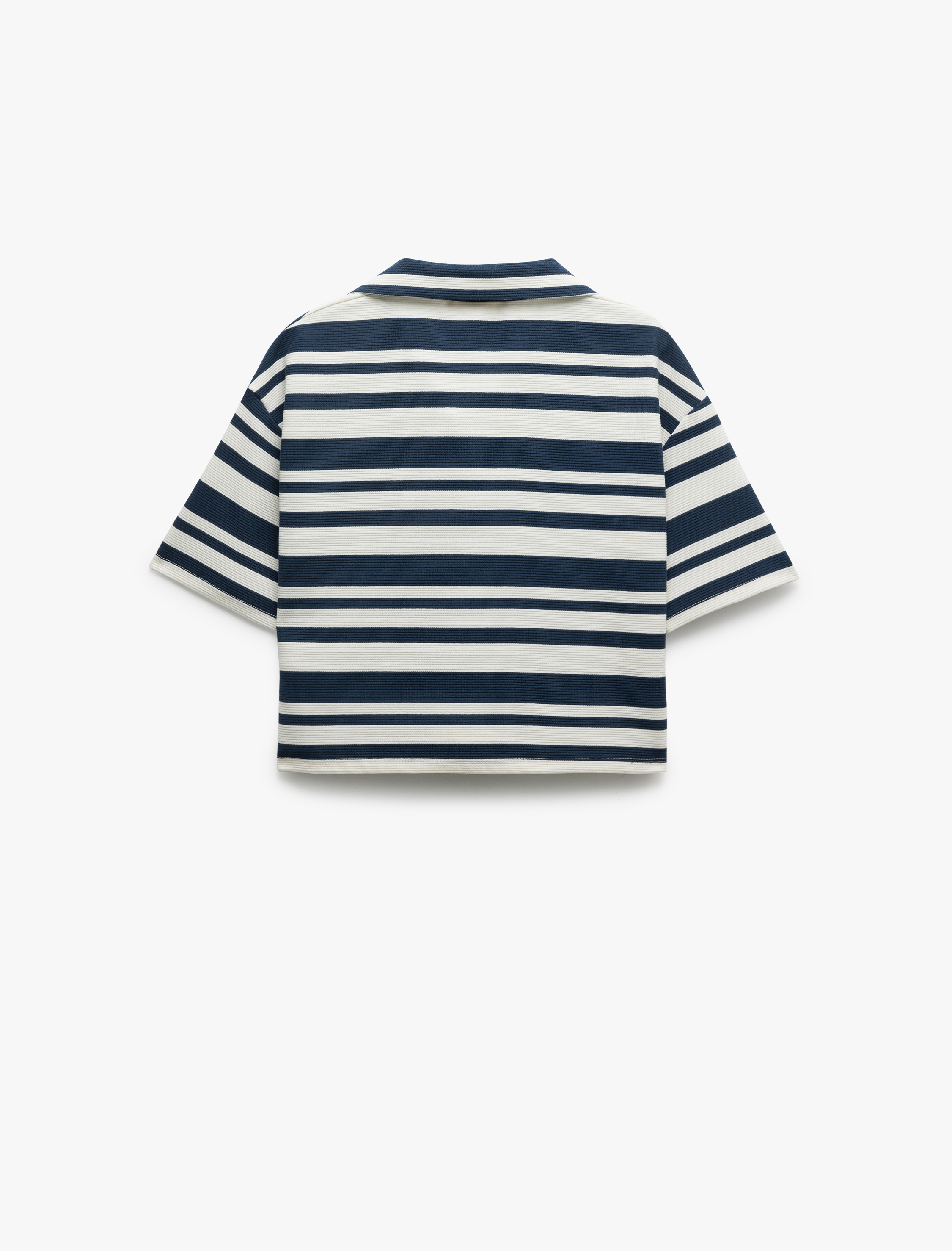   Rahat Kalıp Dokulu Kısa Kollu Polo Yaka Rugby Tişört