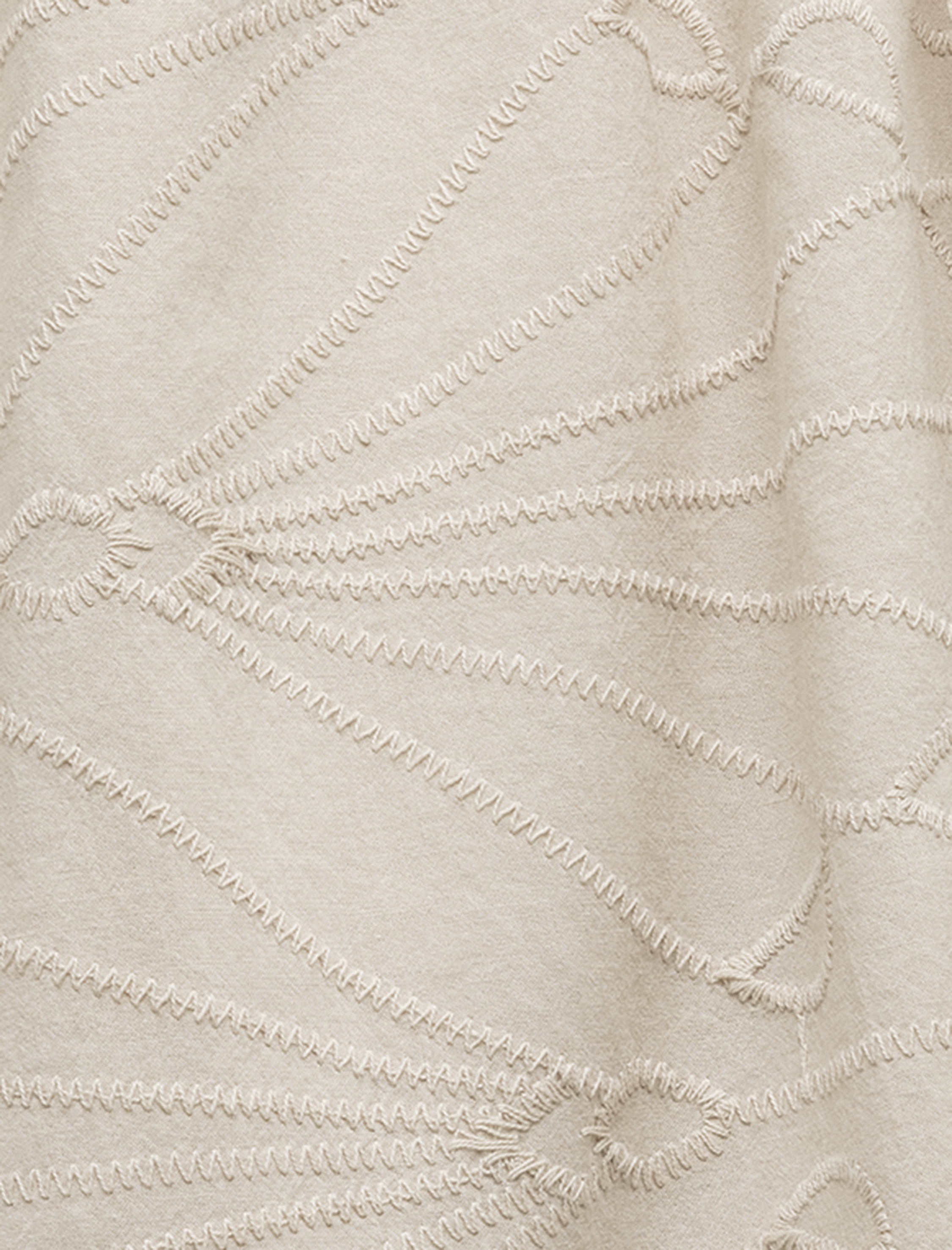   Pamuklu Cepli Fistolu Brodeli Düz Bol Paça Pantolon