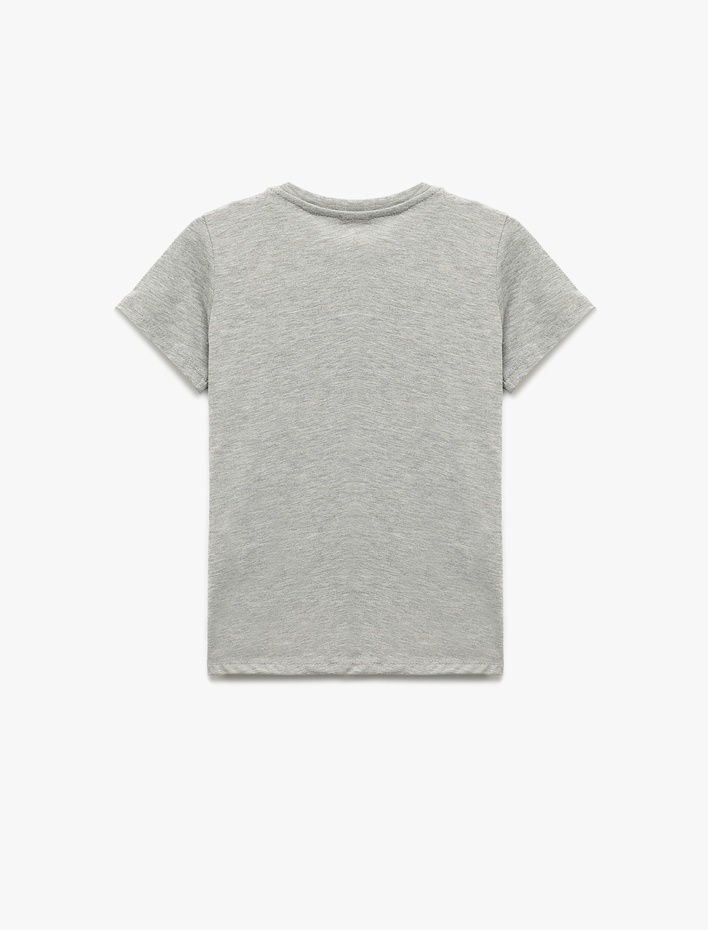 Erkek Çocuk Baskılı Kısa Kollu Yuvarlak Yaka Pamuklu Tişört