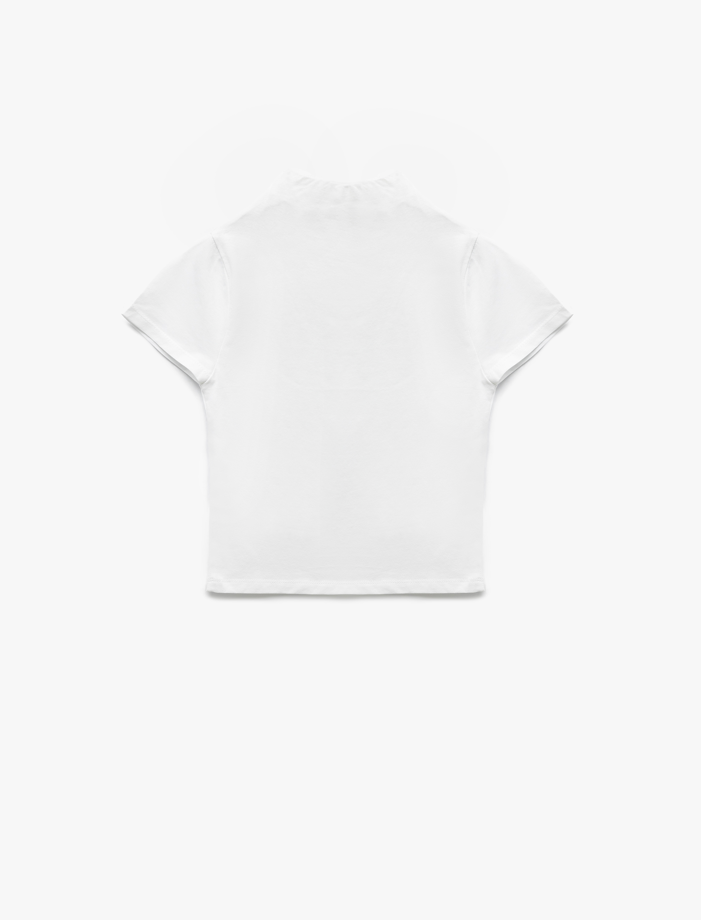   Pamuklu Slim Fit Kısa Kollu Dik Yaka Tişört