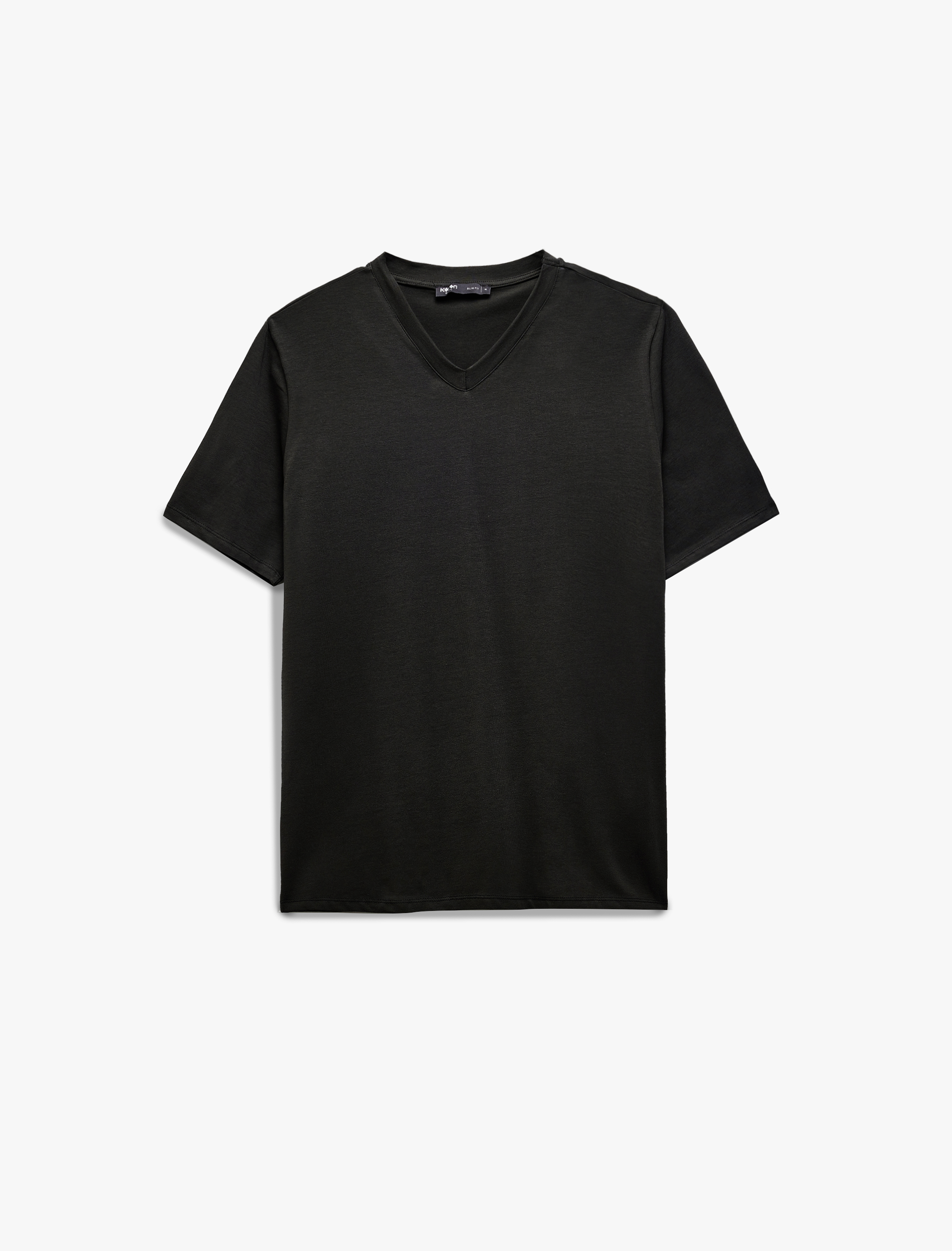 V Yaka Pamuklu Slim Fit Basic 3'lü Erkek Tişört Seti