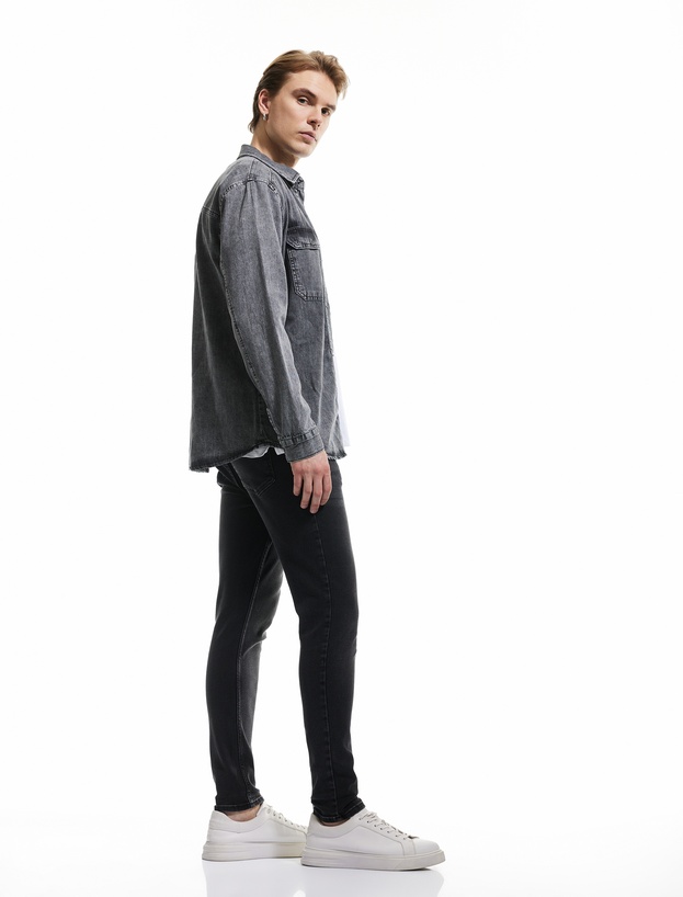 Pamuklu Normal Bel Skinny Fit Jean Pantolon - Michael Jean_0