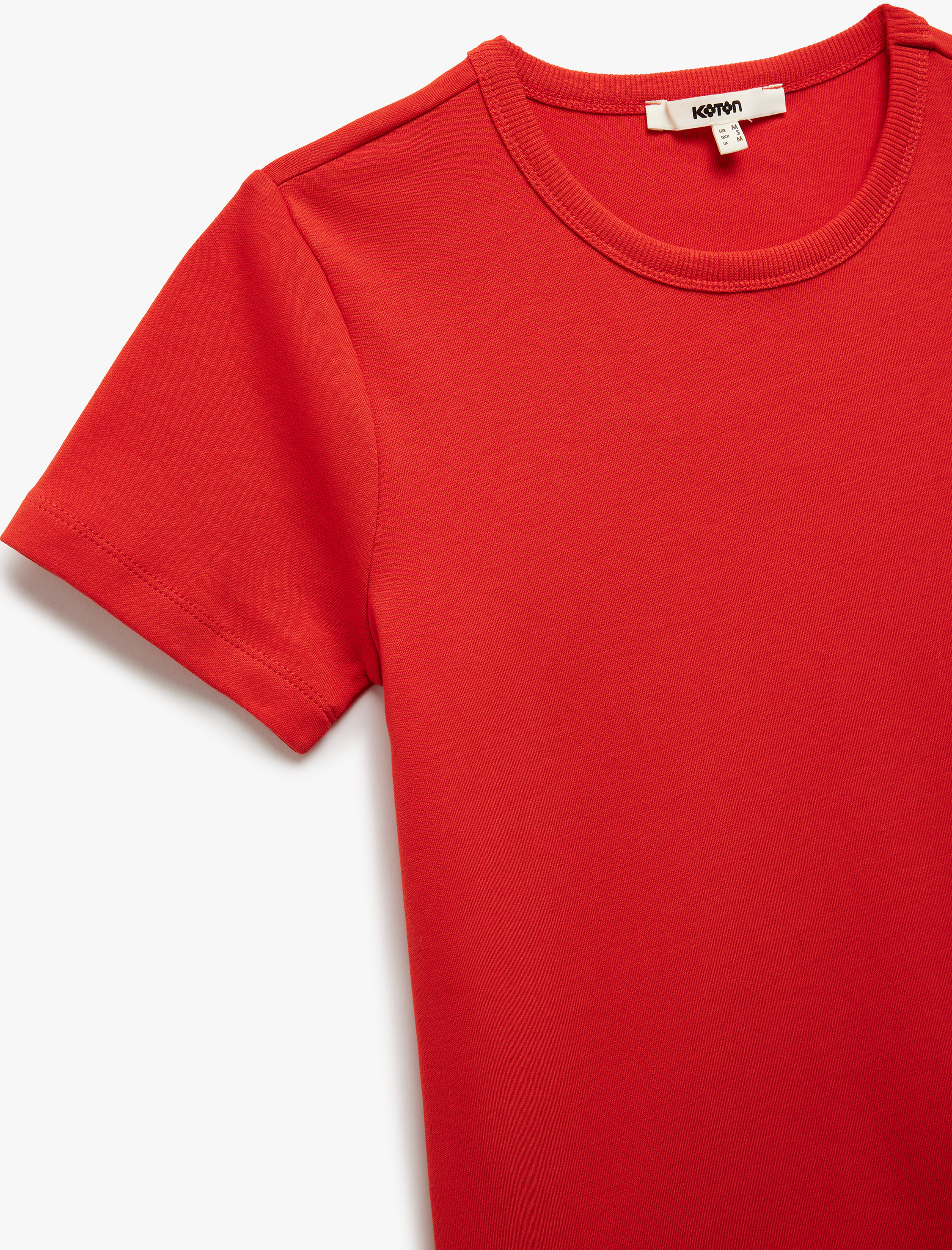   Pamuklu Slim Fit Kısa Kollu Bisiklet Yaka Basic Tişört