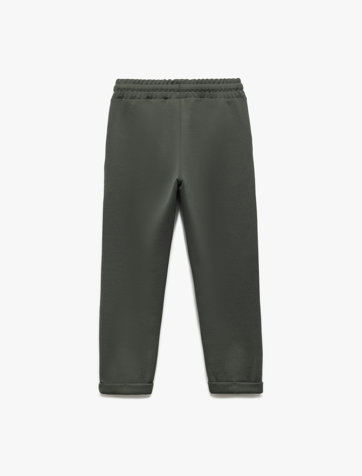 Erkek Çocuk Beli Bağcıklı Cep Detaylı Basic Pantolon Görünümlü Eşofman Altı