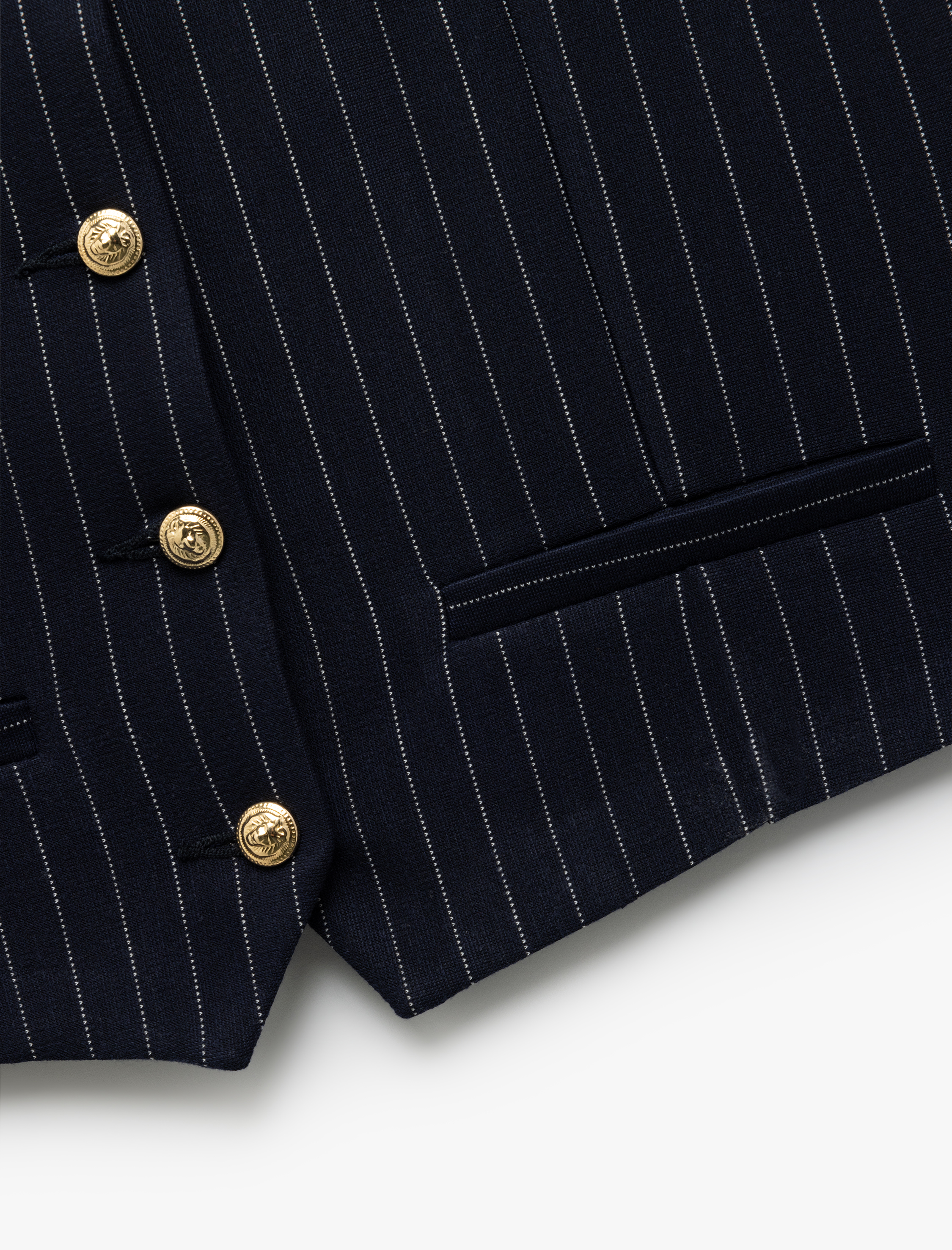   Slim Fit Kolsuz Düğmeli Bisiklet Yaka Yelek