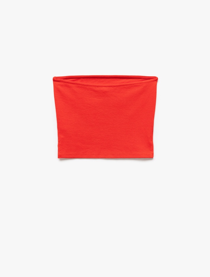  Pamuklu Straplez Baskılı Kolsuz Crop Atlet