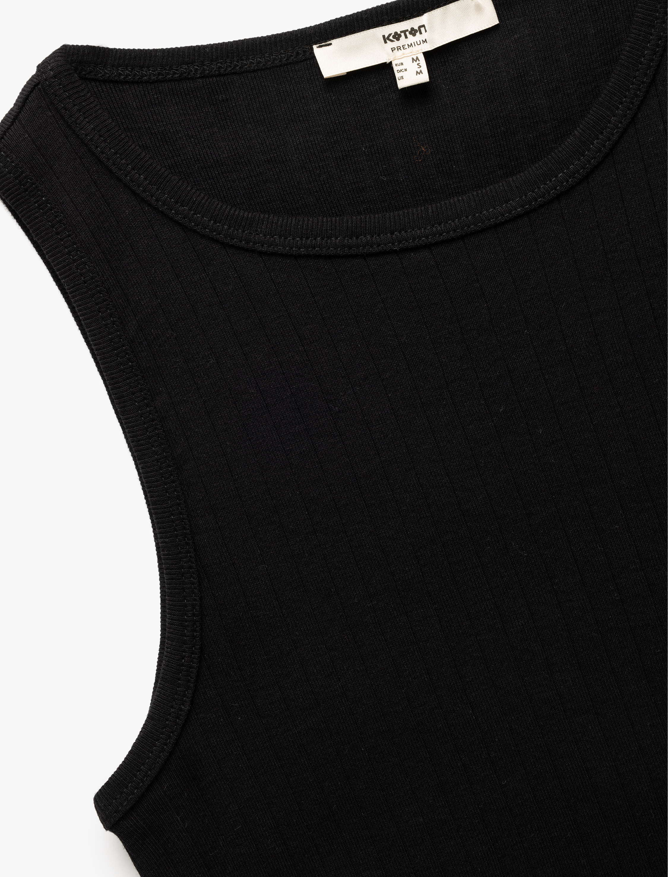   Slim Fit Kolsuz Bisiklet Yaka Pamuklu Ribanalı Atlet