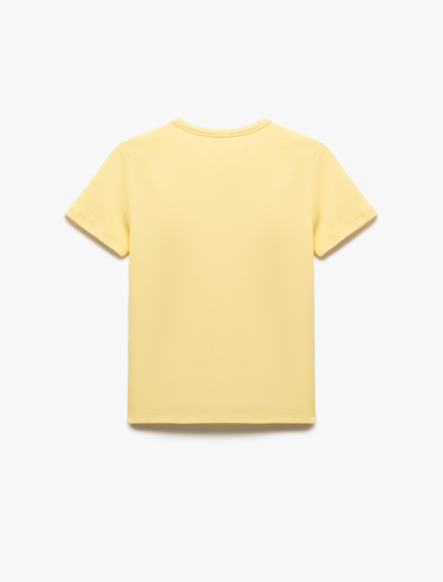   Pamuklu Slim Fit Kısa Kollu Bisiklet Yaka Basic Tişört
