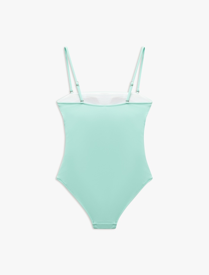  Çıkarılabilir İnce Askı Detaylı Straplez Mayo