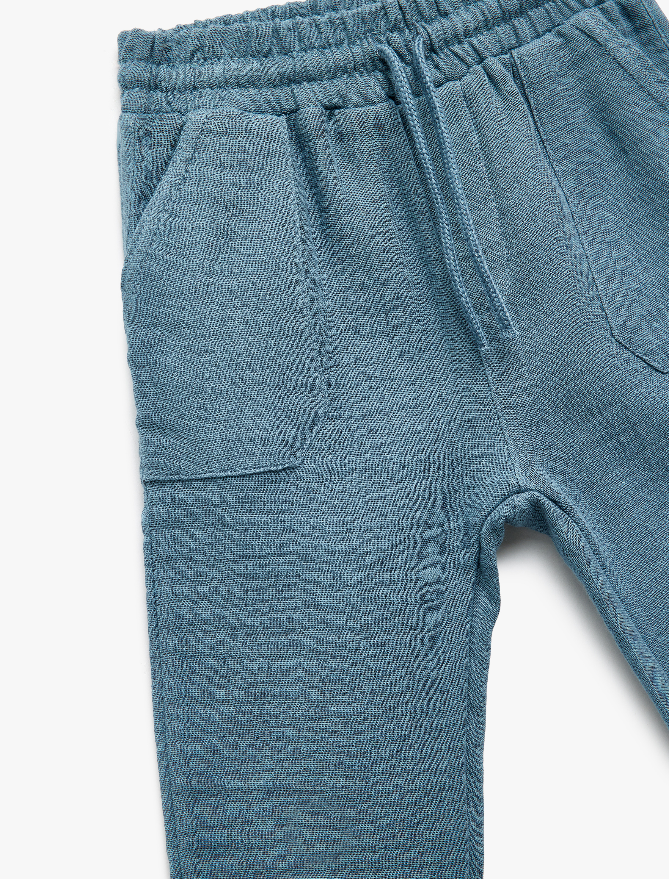  Erkek Bebek Pamuklu Beli Bağcıklı Cepli Basic Jogger Pantolon