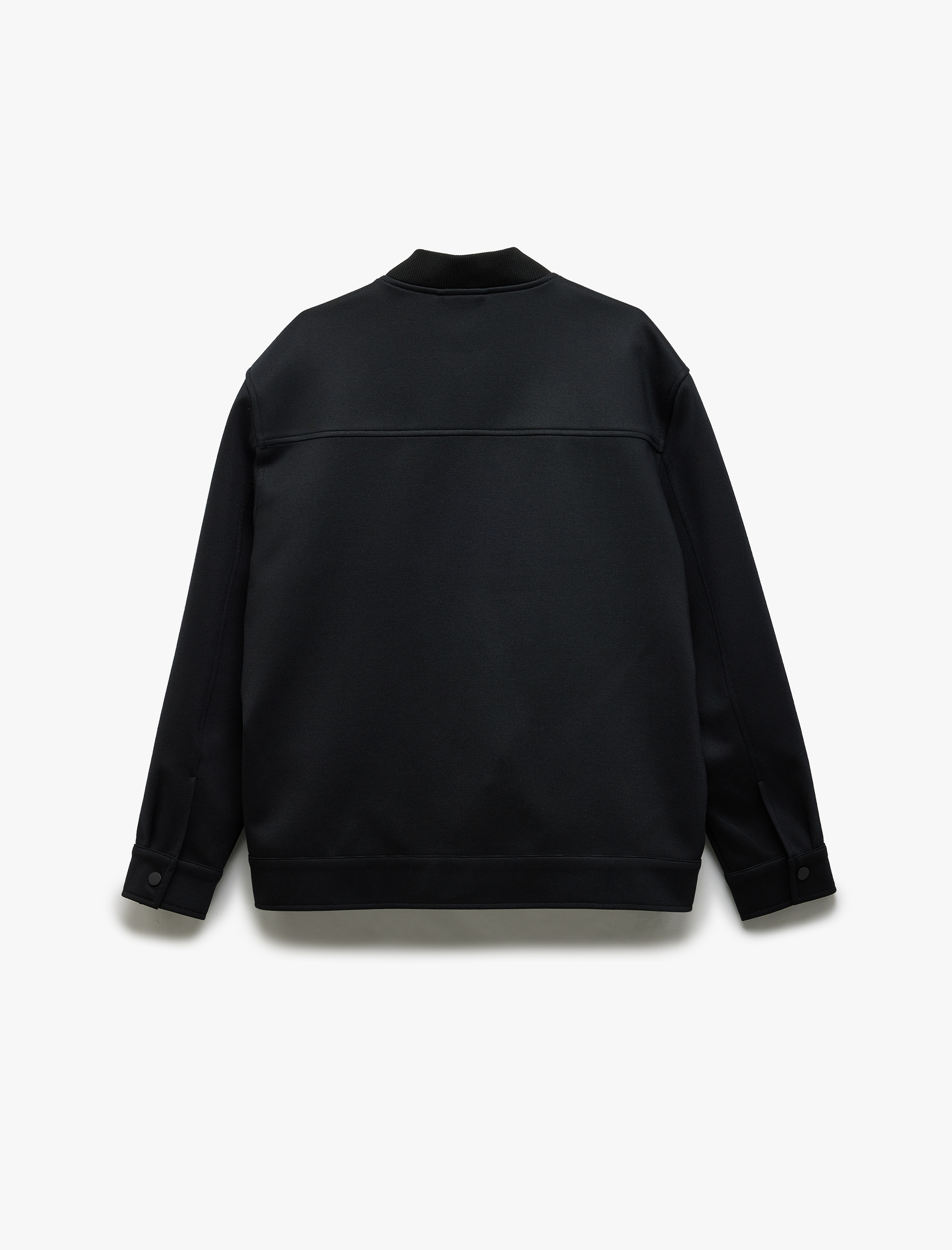   Cep Detaylı Uzun Kollu Kolej Yaka Fermuarlı Ceket