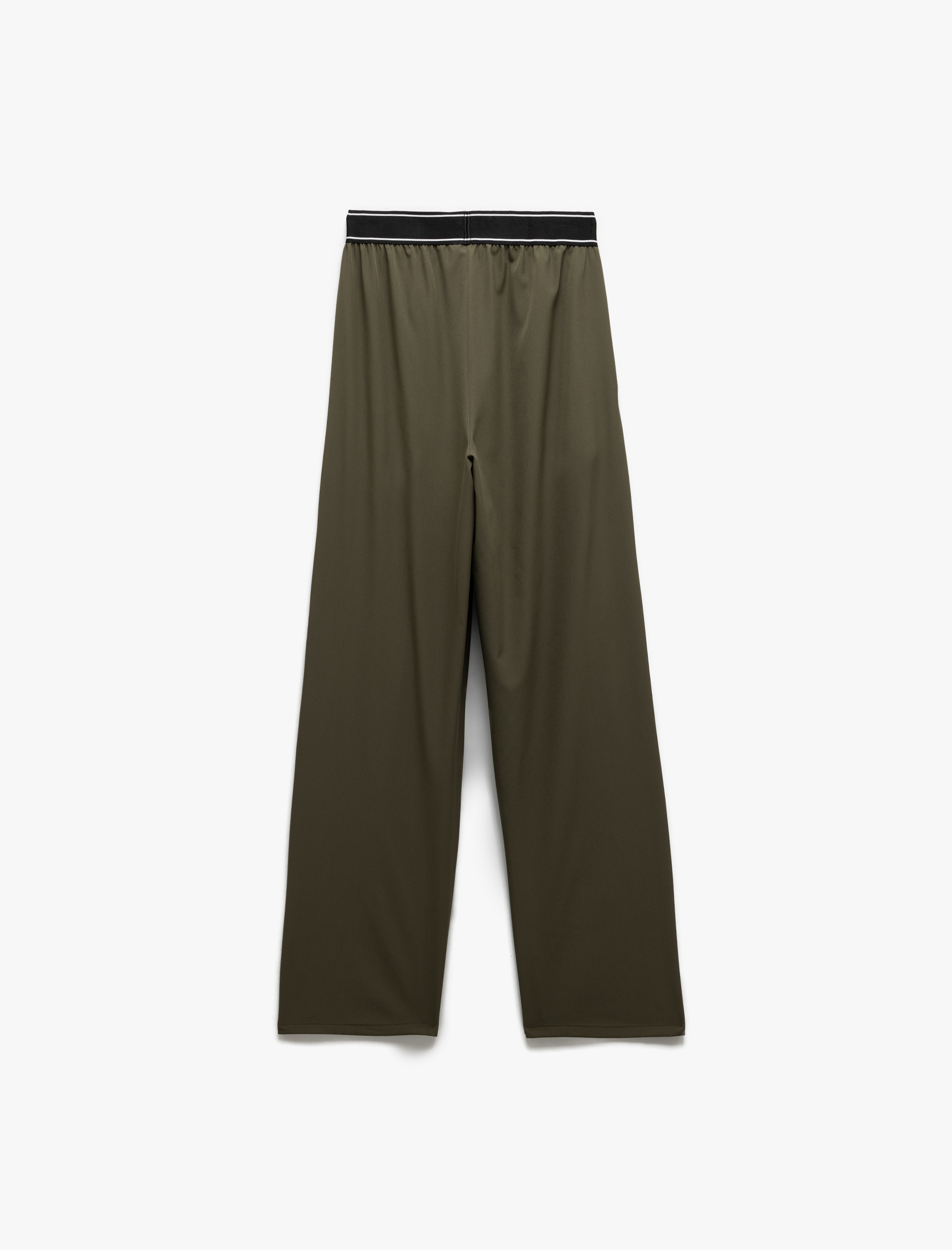   Yüksek Bel Lastik Detaylı Geniş Paça Spor Eşofman Altı