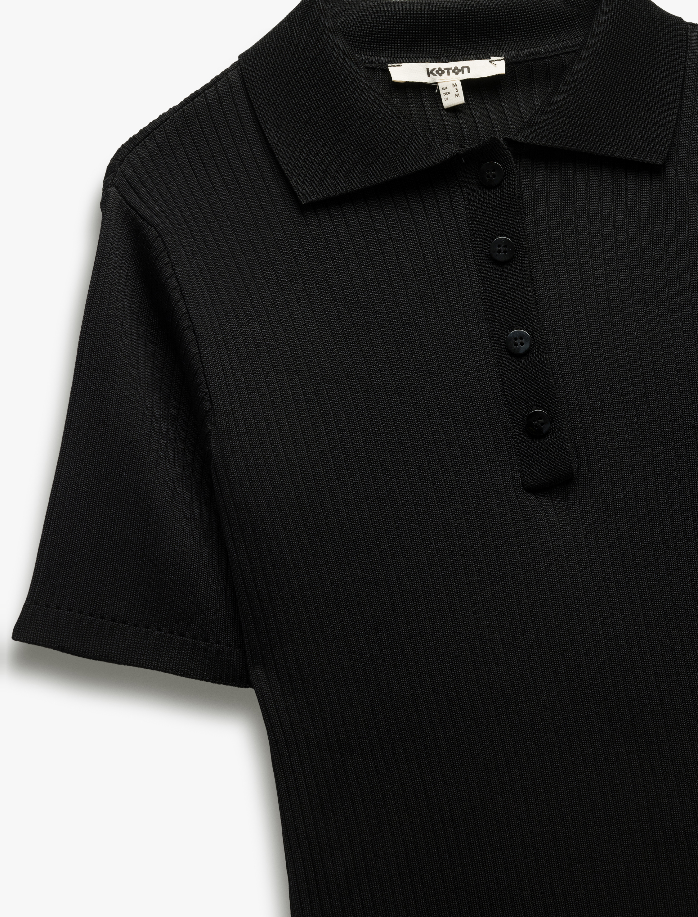   Kısa Kollu Düğmeli Polo Yaka Triko Kazak