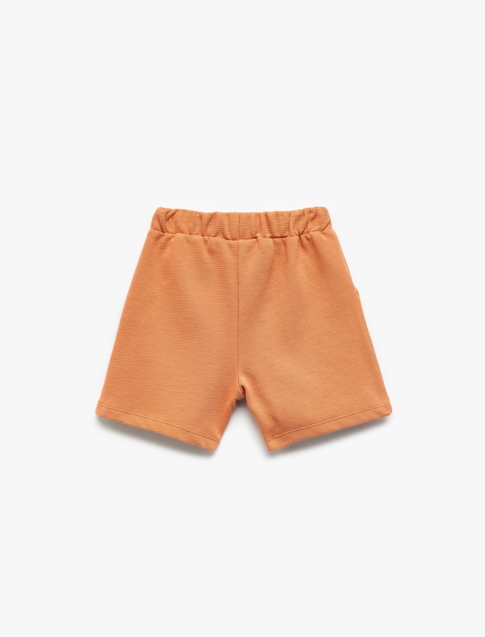 Erkek Bebek Pamuklu Beli Bağcıklı Cep Detaylı Basic Şort