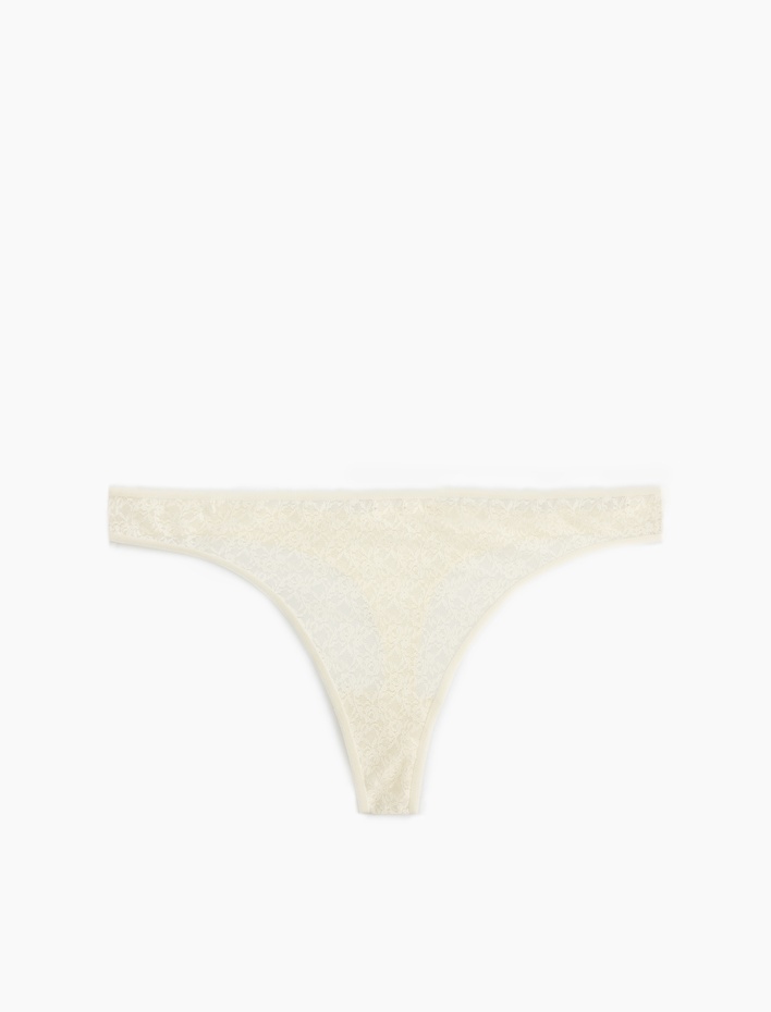  Yarı Transparan Dantel Kadın String Külot
