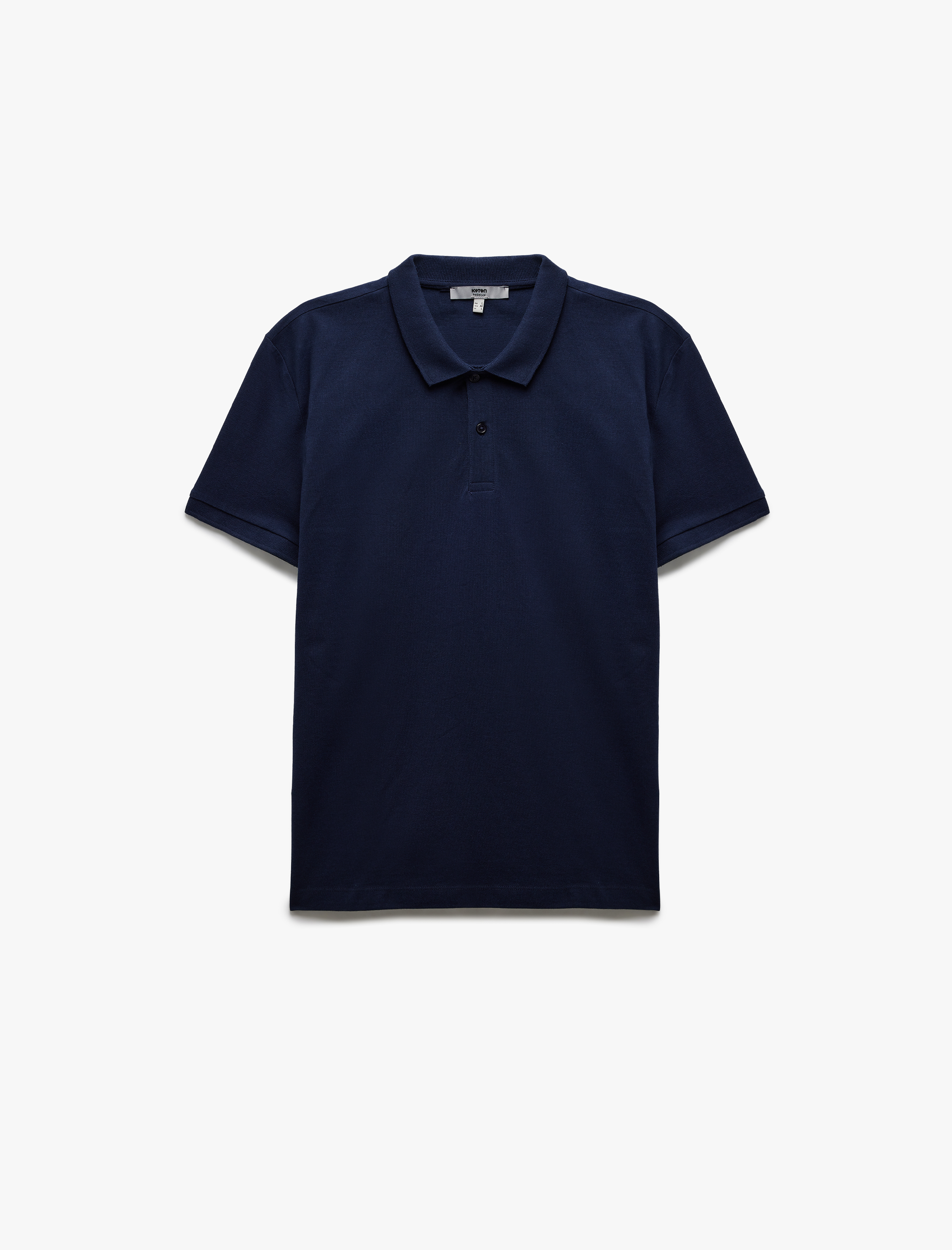   Kısa Kollu Pamuklu Pike Kumaş Polo Yaka Slim Fit Tişört