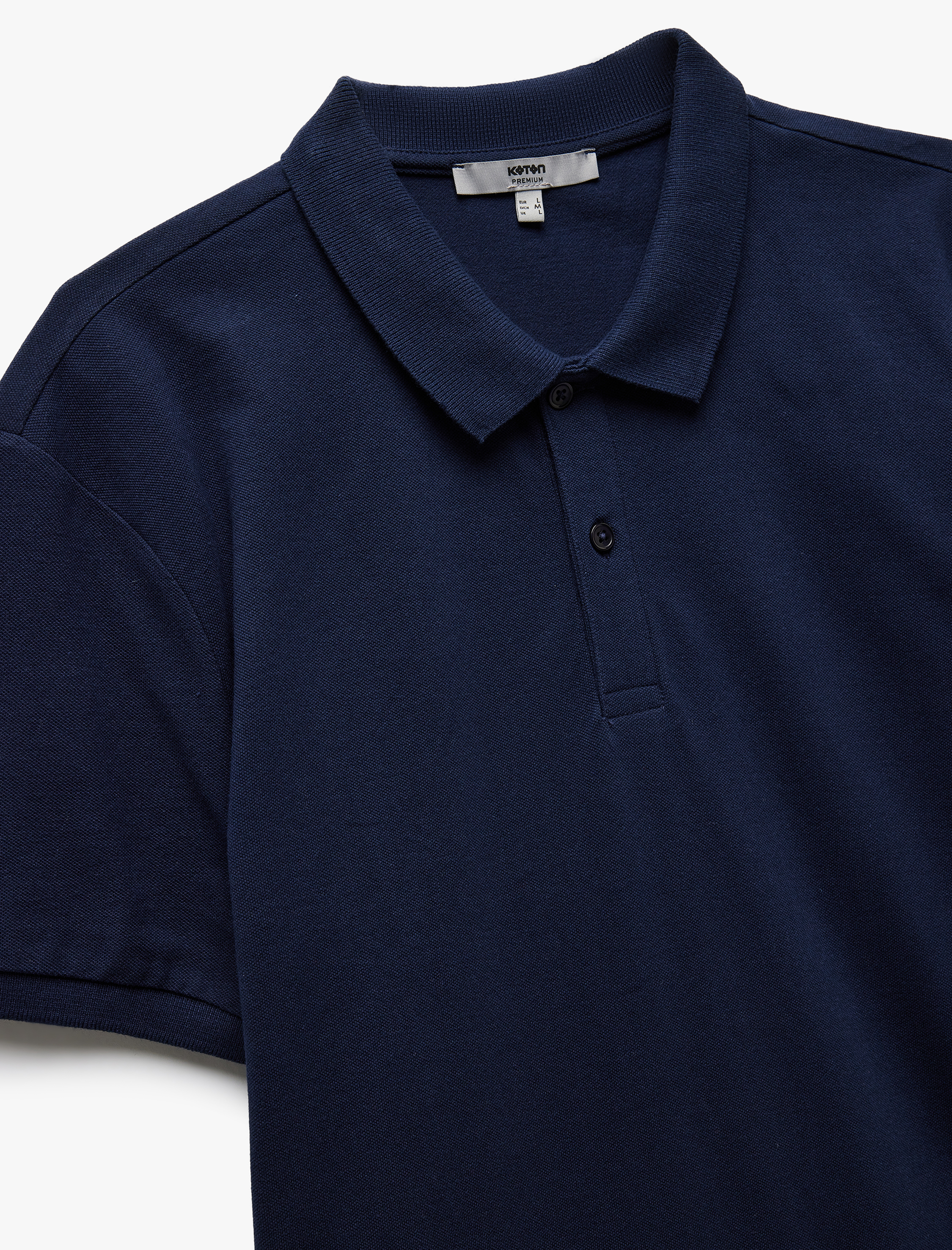   Kısa Kollu Pamuklu Pike Kumaş Polo Yaka Slim Fit Tişört