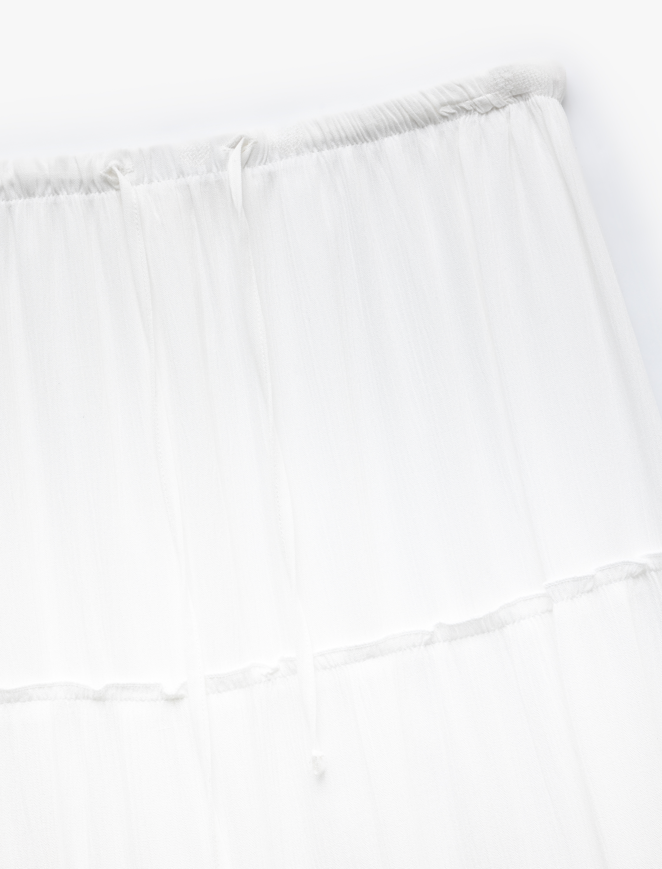 Astarlı Katlı Beli Bağlamalı Lastikli Kloş Uzun Etek