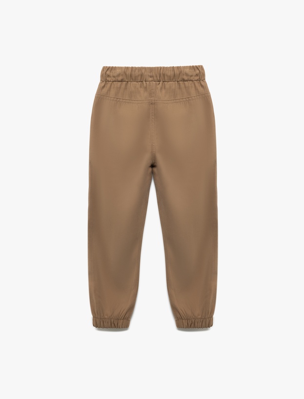 Beli Bağcıklı Cepli Basic Viskon Jogger Eşofman Altı_1
