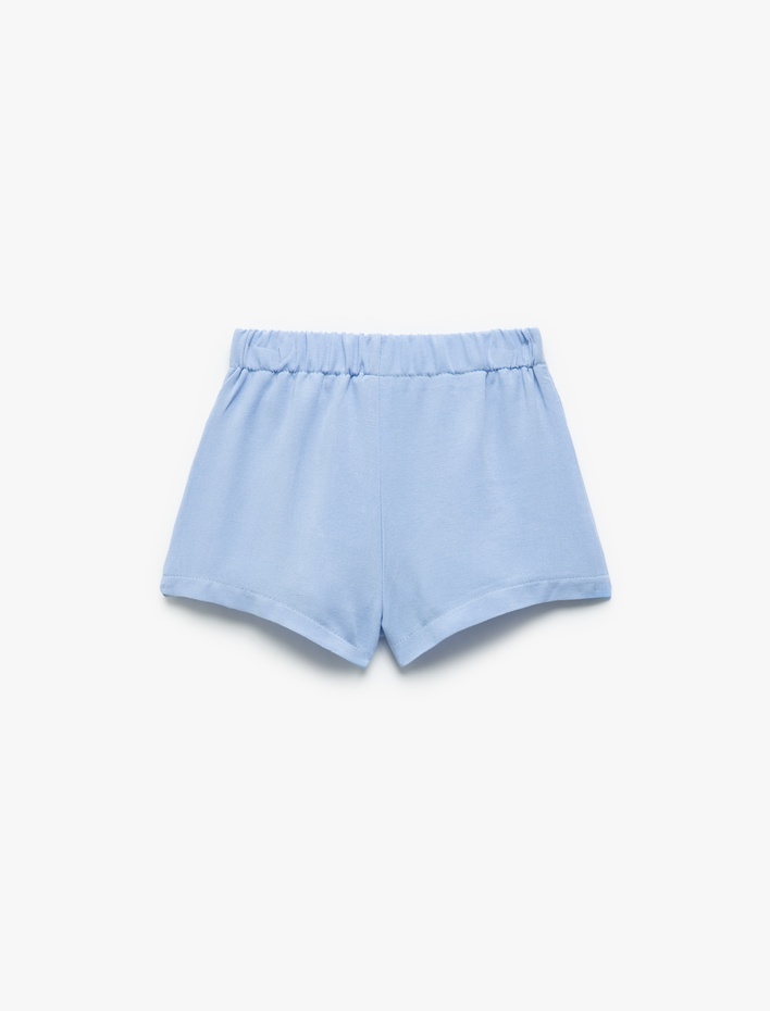 Kız Bebek Kemer Detaylı Viskon Şort Etek