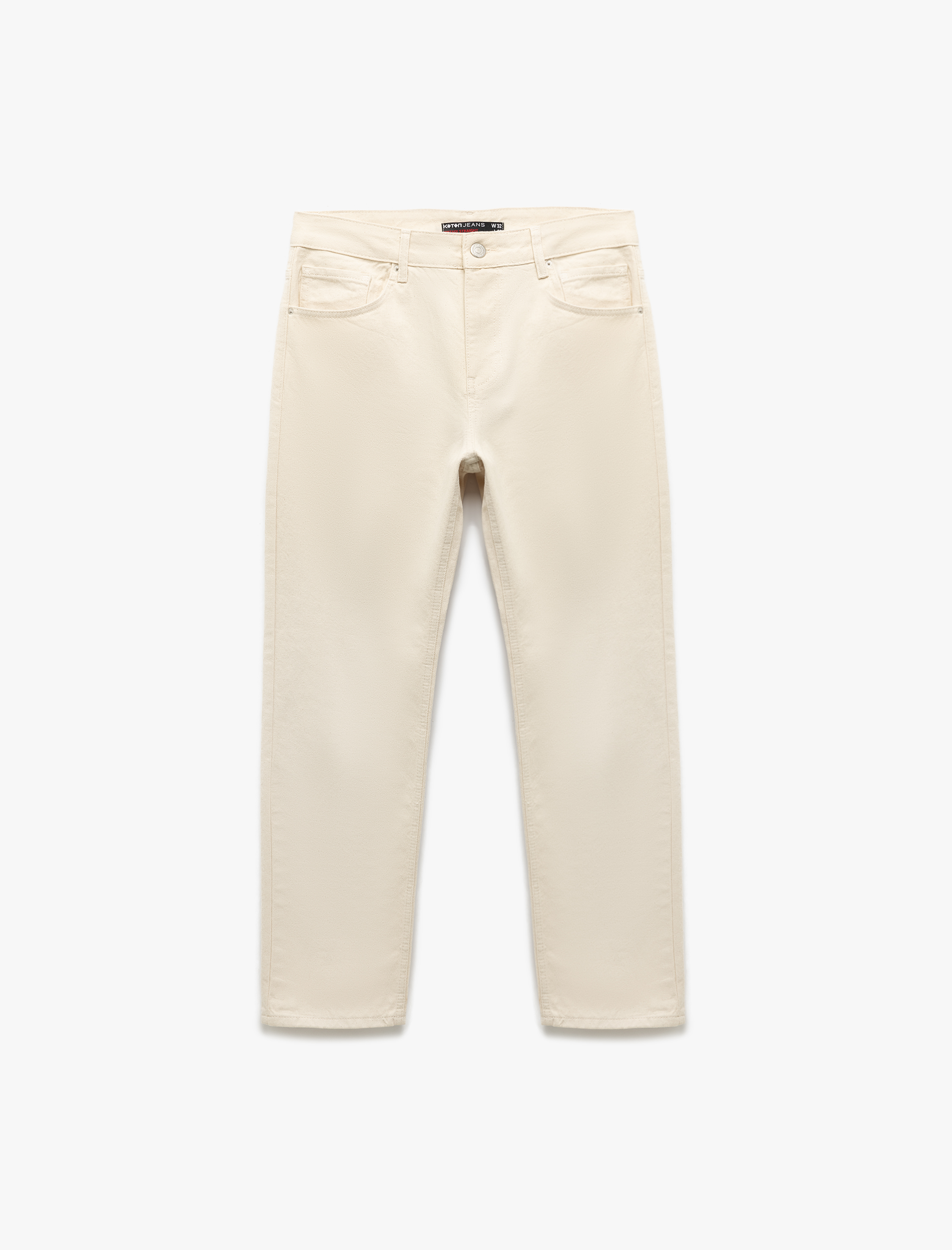   Normal Bel Cep Detaylı Vintage Straight Fit Jean Pantolon