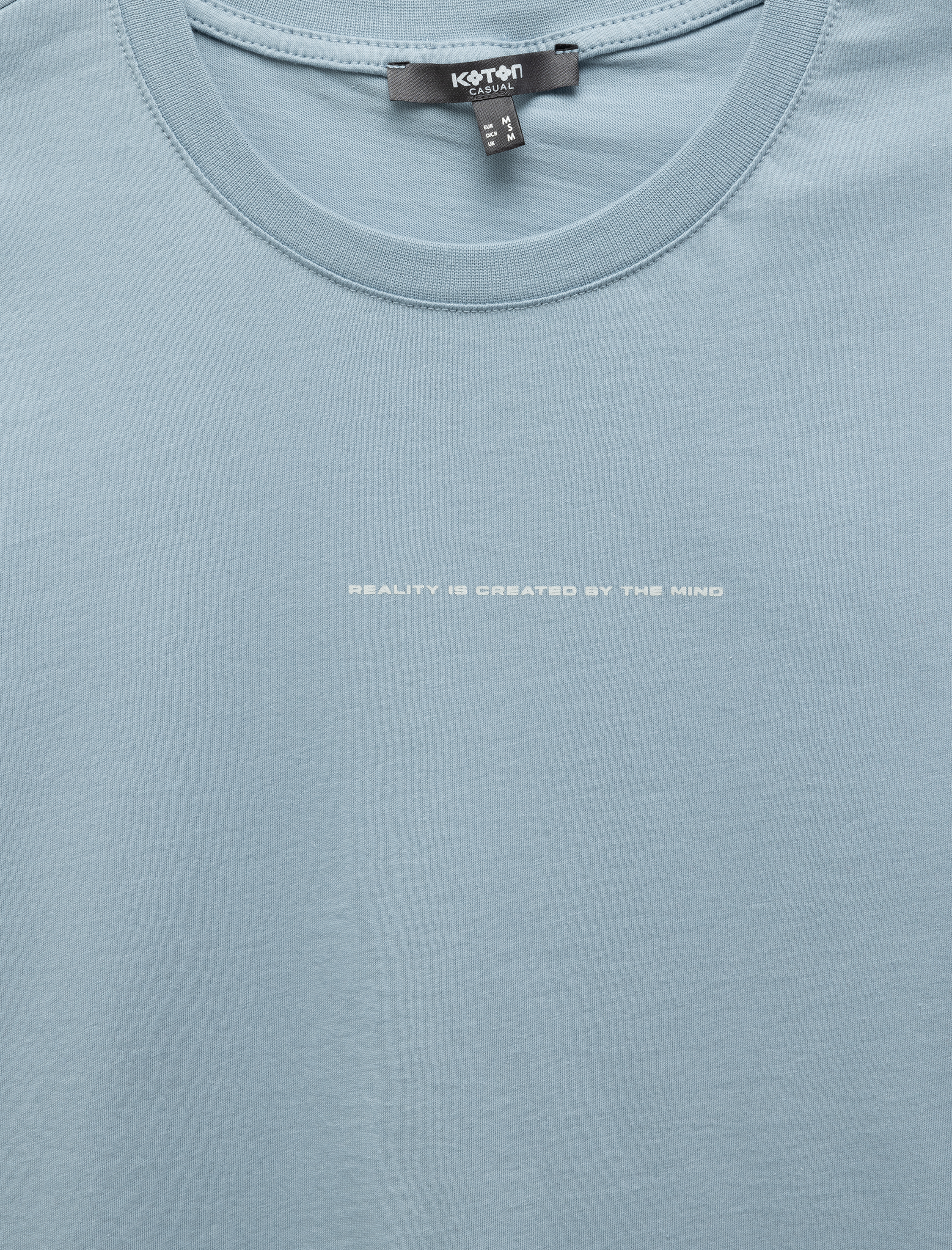   Baskılı Kısa Kollu Bisiklet Yaka Pamuklu Slim Fit Tişört